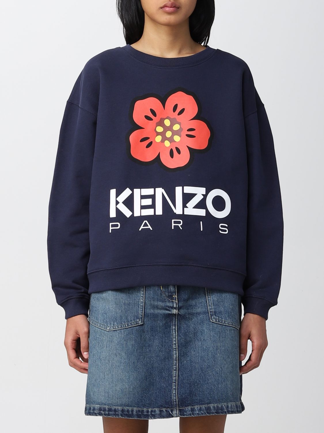 Shop Kenzo Sweatshirt  Woman Color Blue