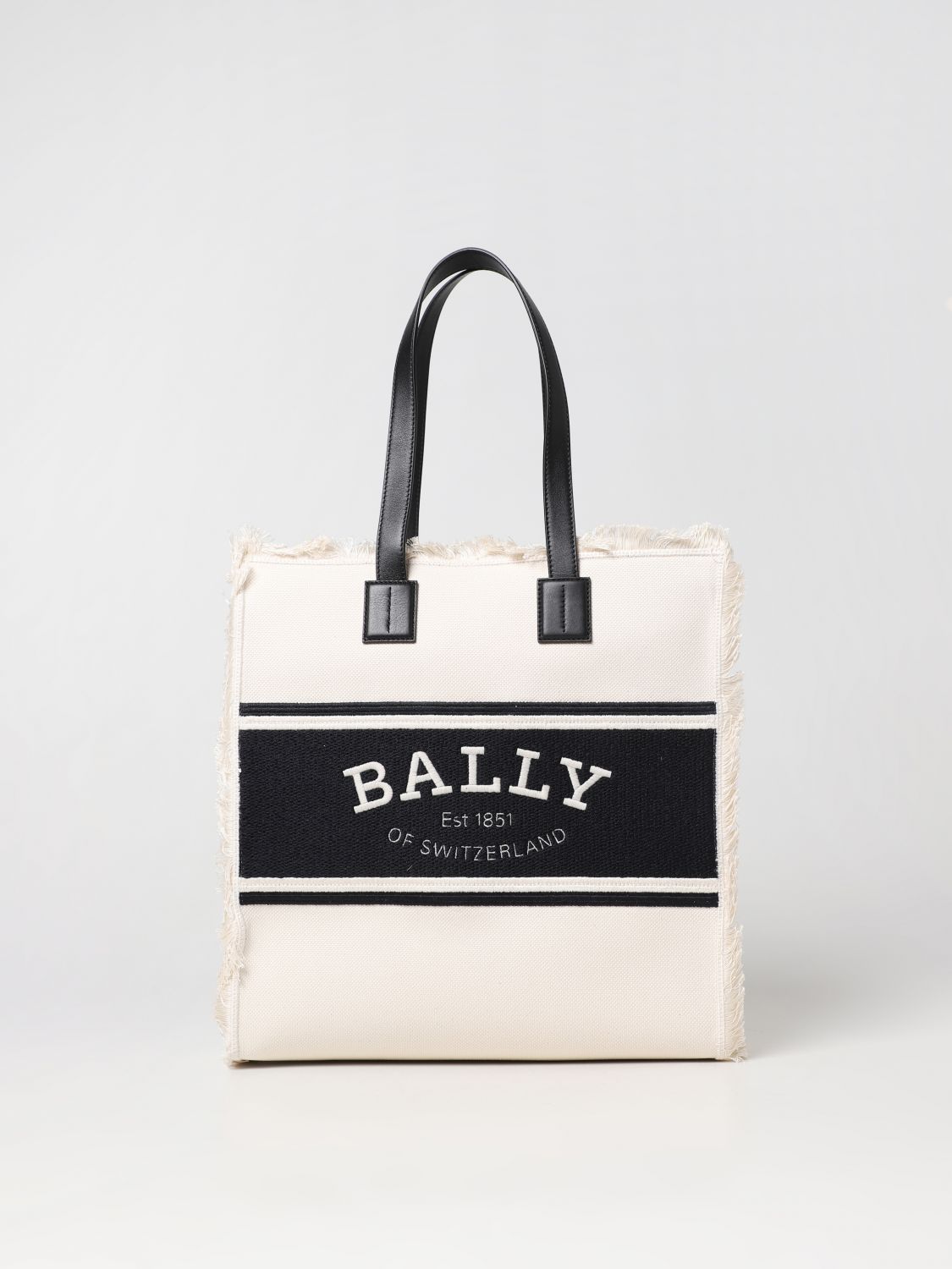 BALLY: tote bags for woman - Black | Bally tote bags WAE02FCV026 online ...