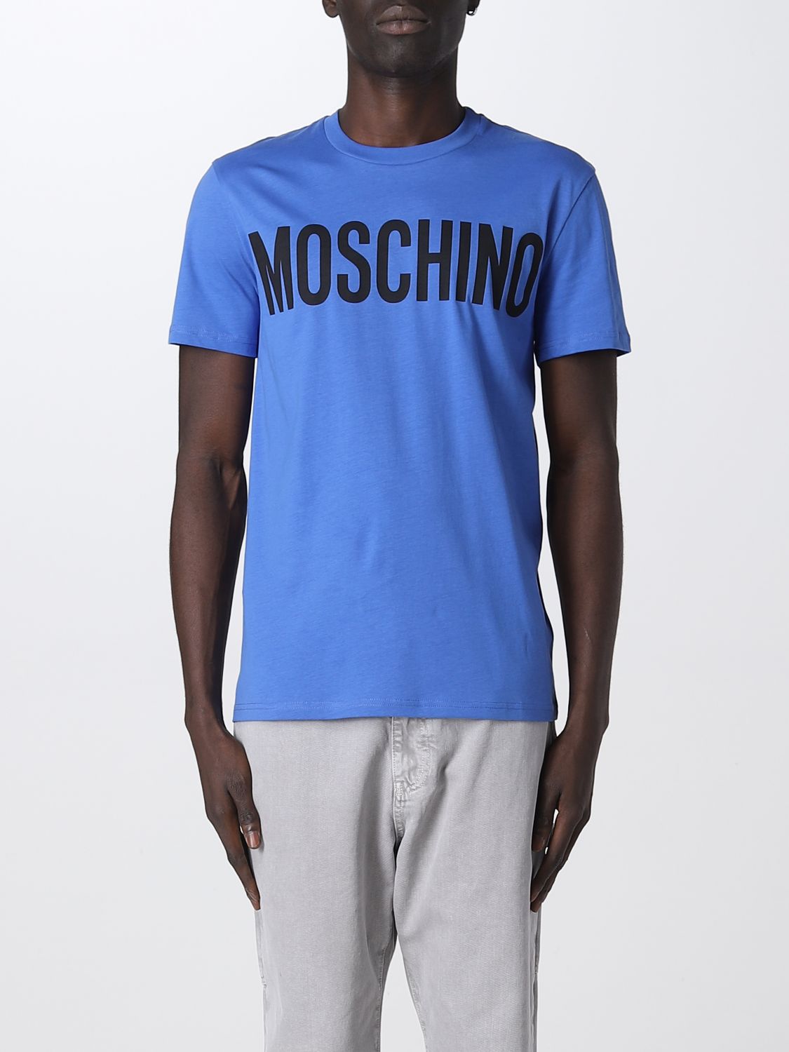 MOSCHINO COUTURE: t-shirt for man - Gnawed Blue | Moschino Couture t ...