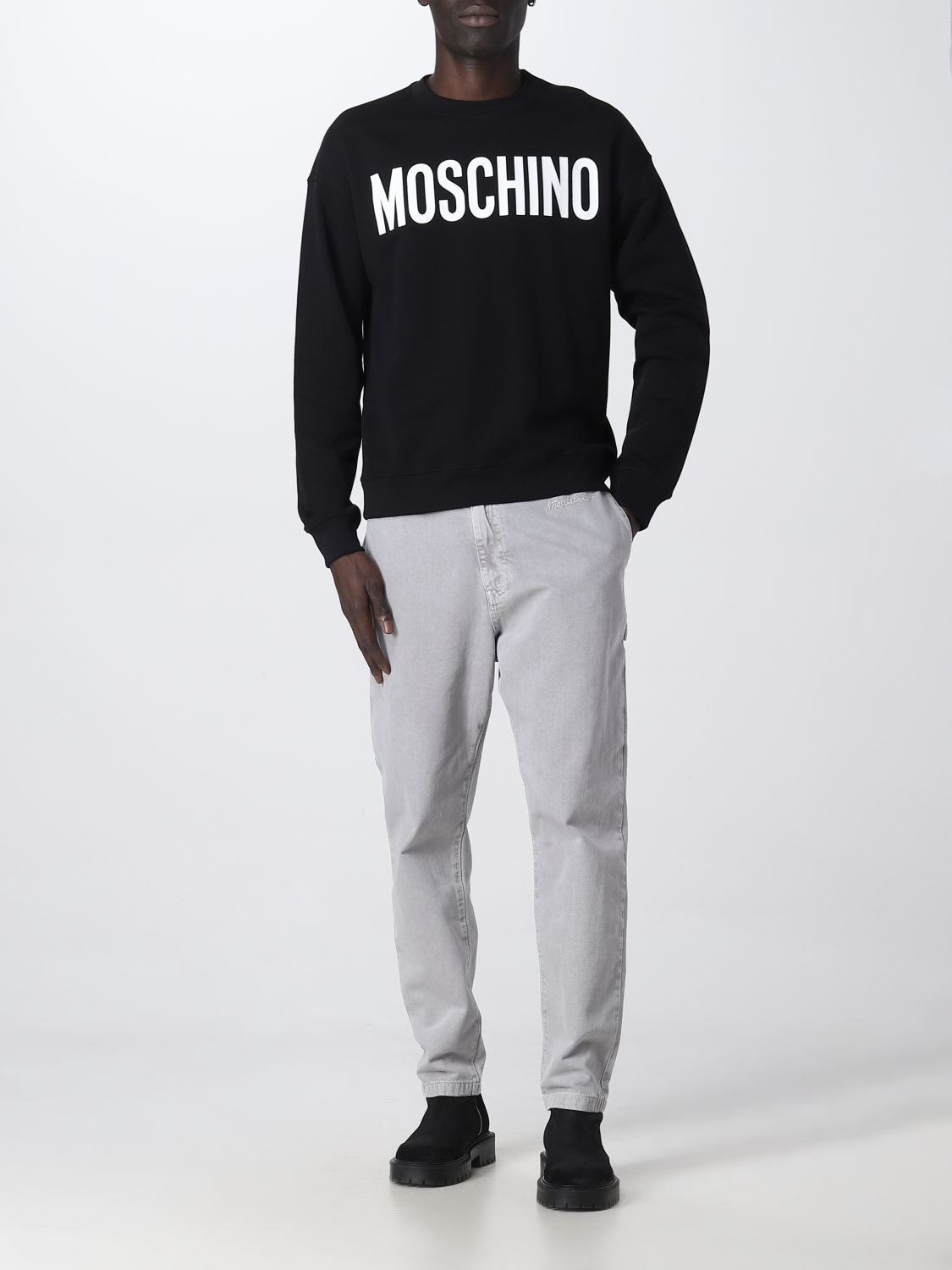 Felpa Moschino Couture: Felpa Moschino Couture in cotone nero 2