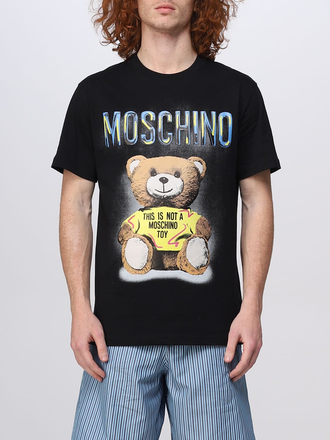 MOSCHINO COUTURE: Camiseta para hombre, Negro Camiseta 0733241 línea en GIGLIO.COM