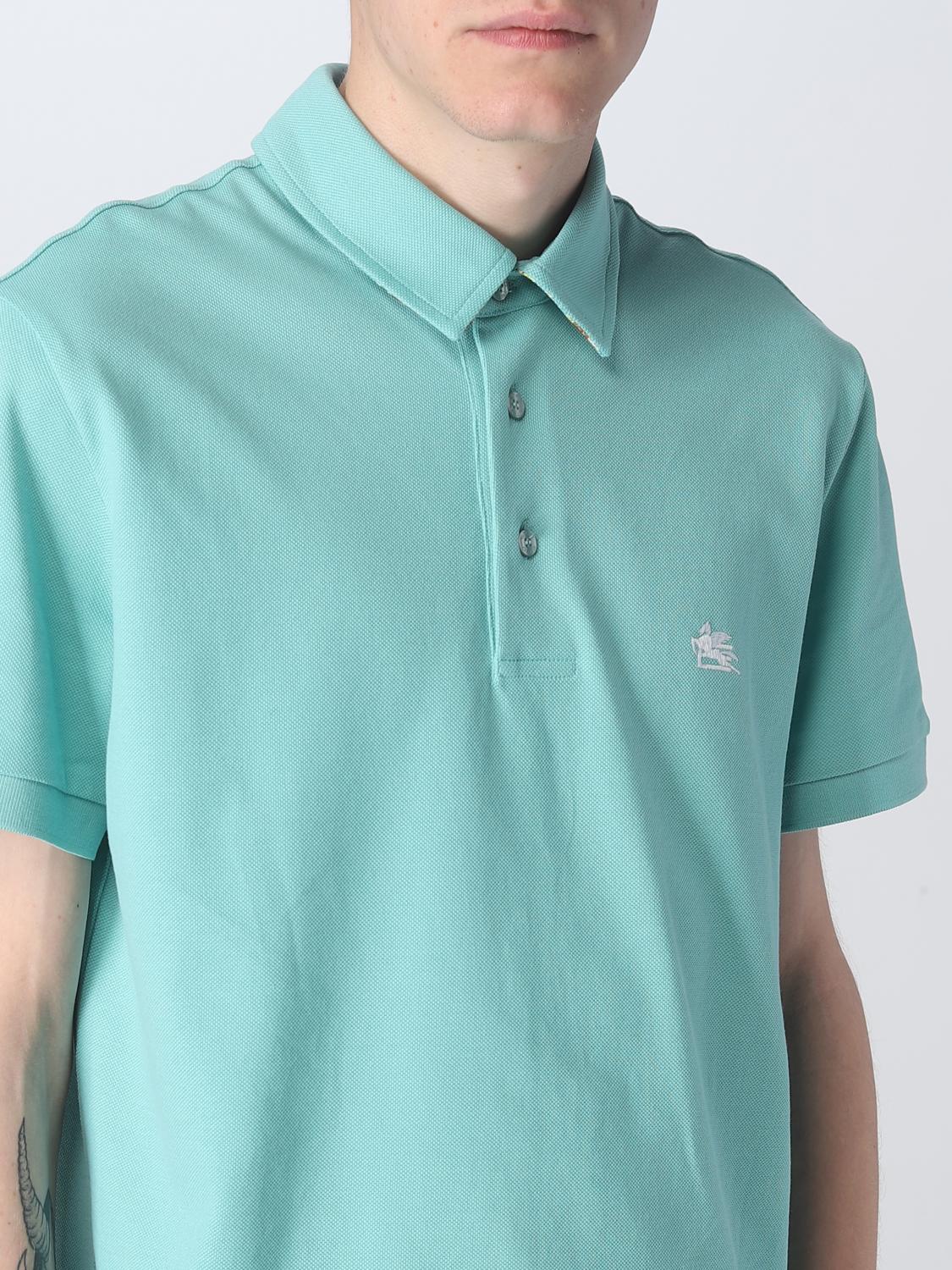 Polo Etro: Polo Etro con logo Pegaso ricamato a contrasto cielo 5