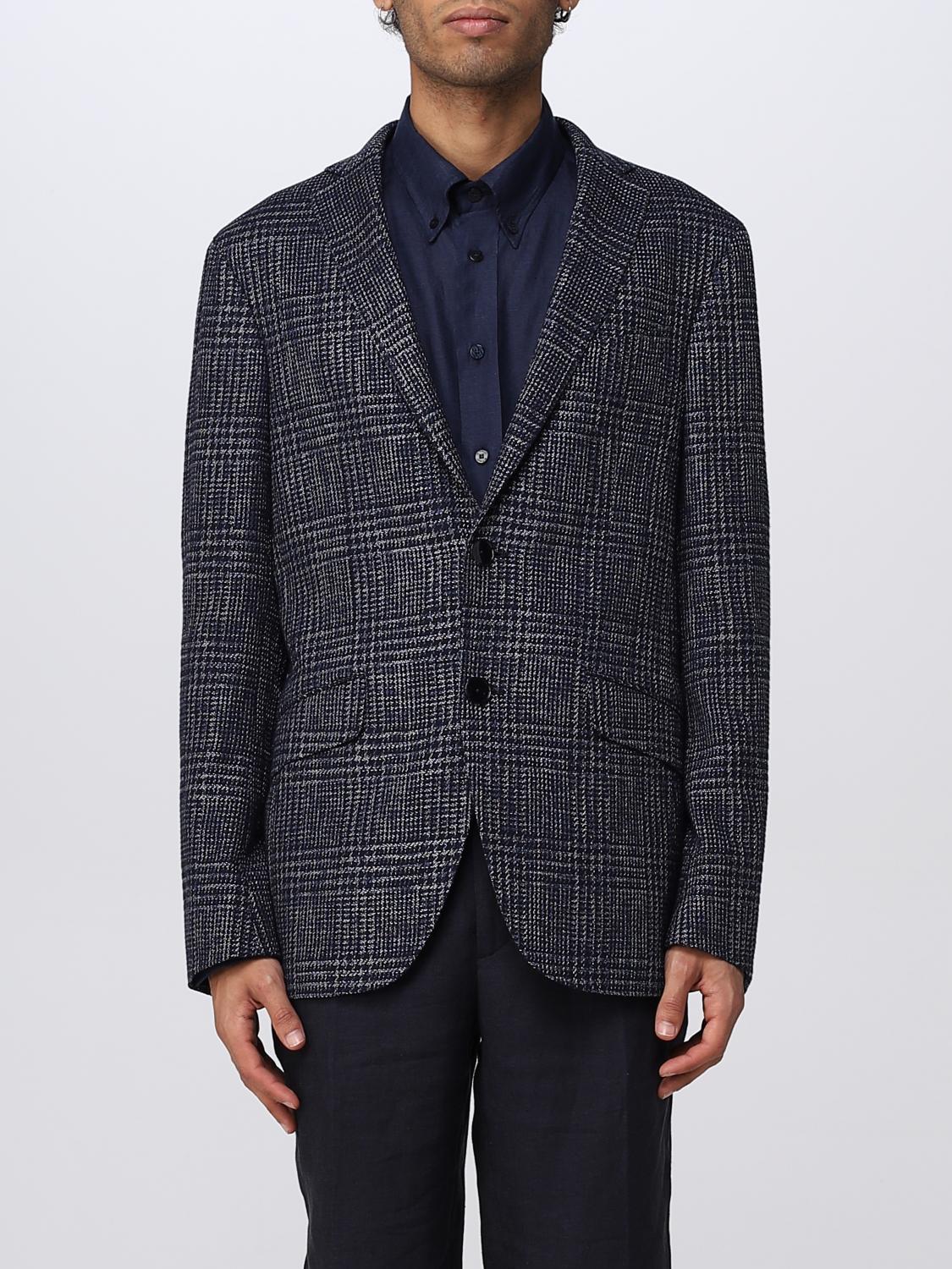 ETRO: blazer in cotton blend - Blue | Etro blazer 118071041 online at ...