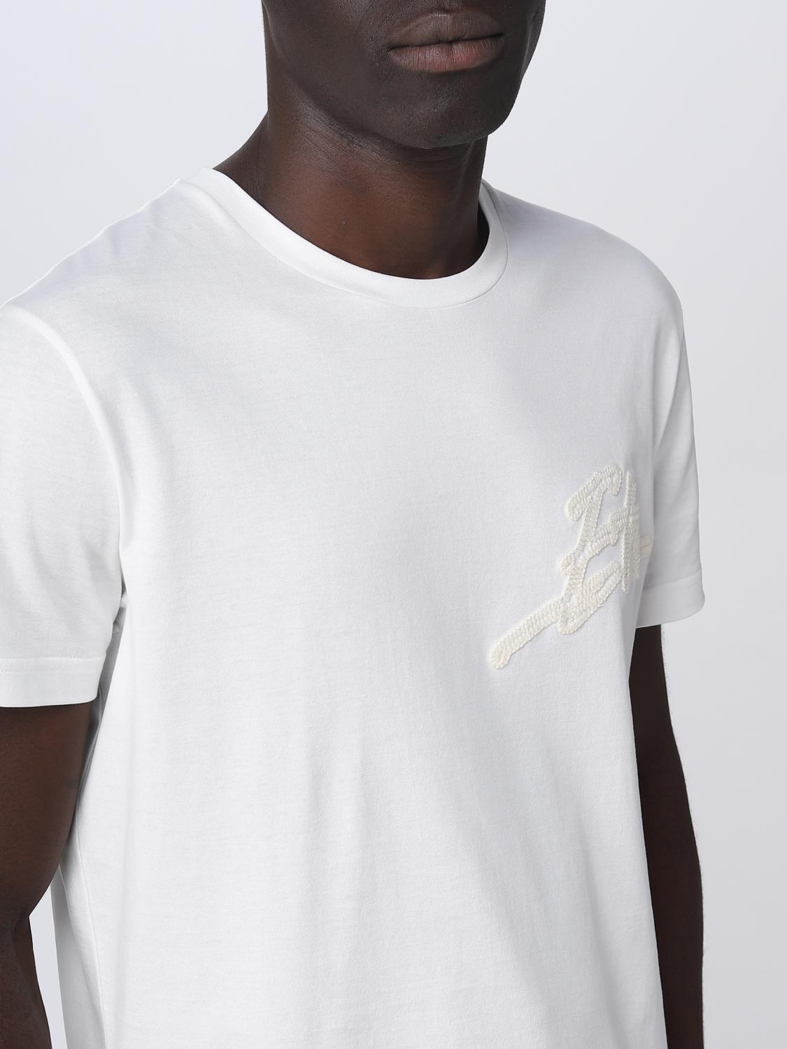 T-shirt Etro: T-shirt Etro con logo tono su tono ricamato bianco 5