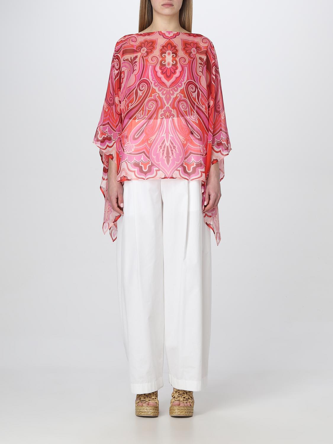 Etro Paisley-print Chiffon Top In Fa02