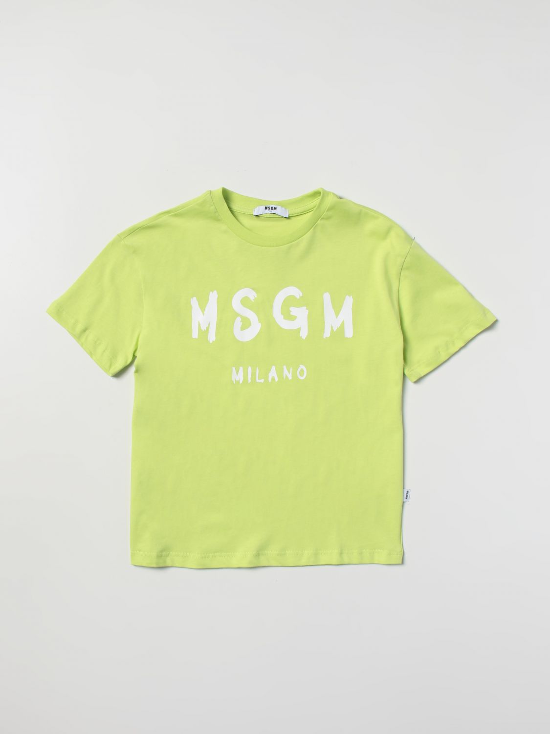 Msgm T恤  Kids 儿童 颜色 青柠绿 In Lime