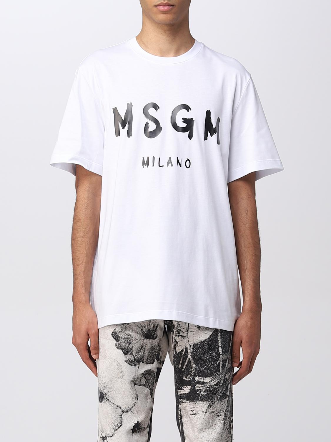 Msgm White Cotton T-shirt In White