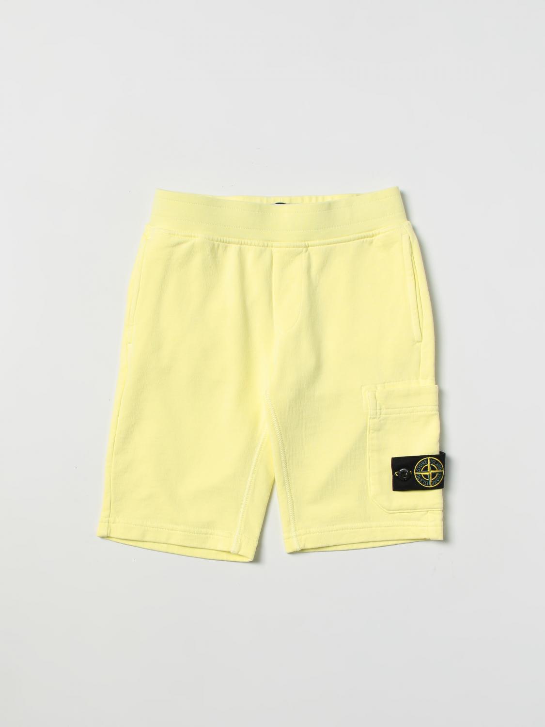 Stone Island Junior Shorts  Kids Color Yellow