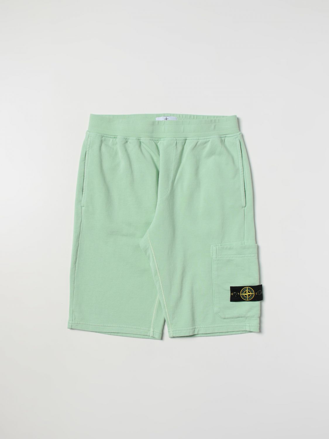 Stone Island Junior Shorts  Kids Color Green