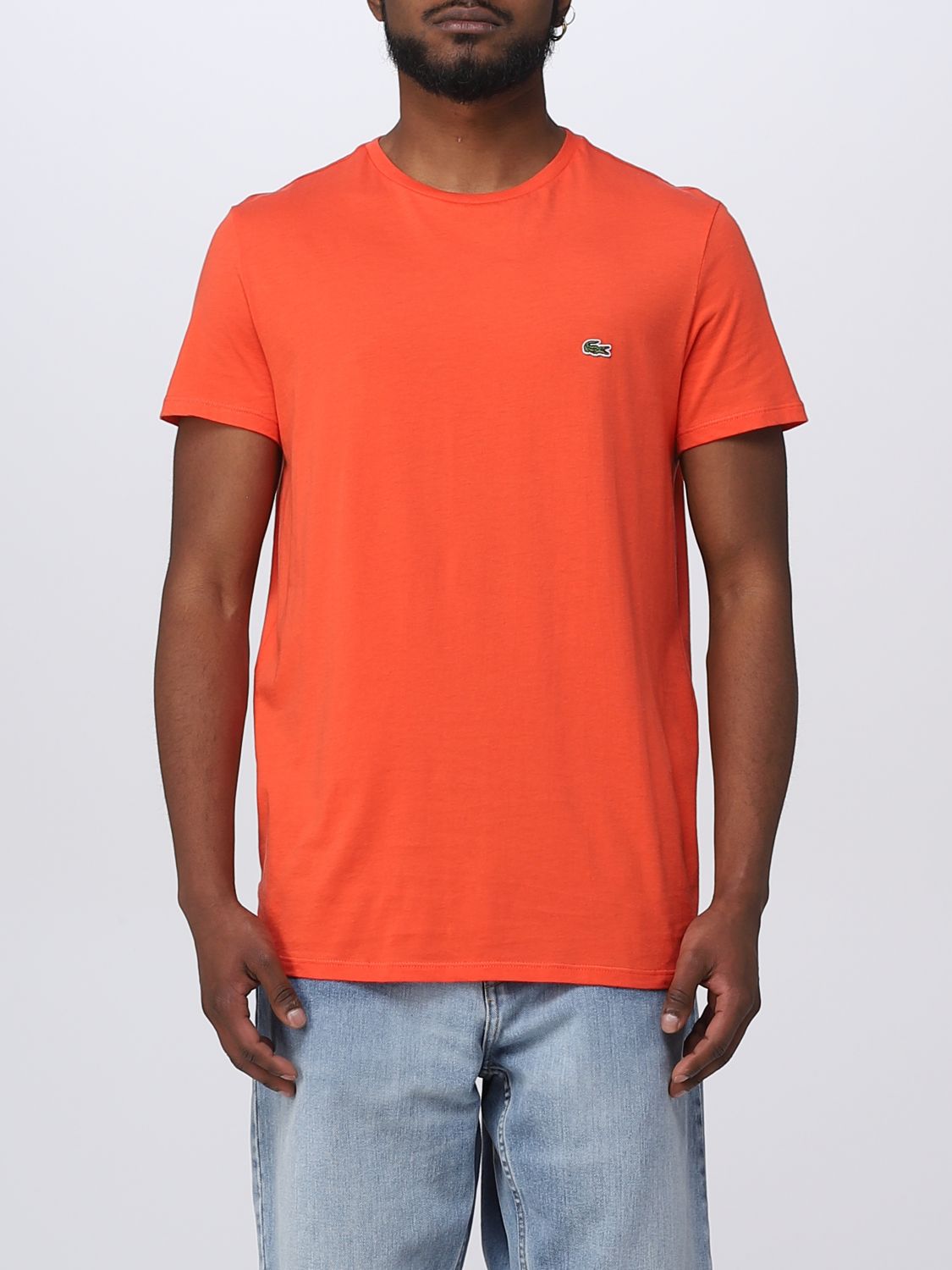 t-shirt for man - Orange Lacoste t-shirt TH6709 online on GIGLIO.COM