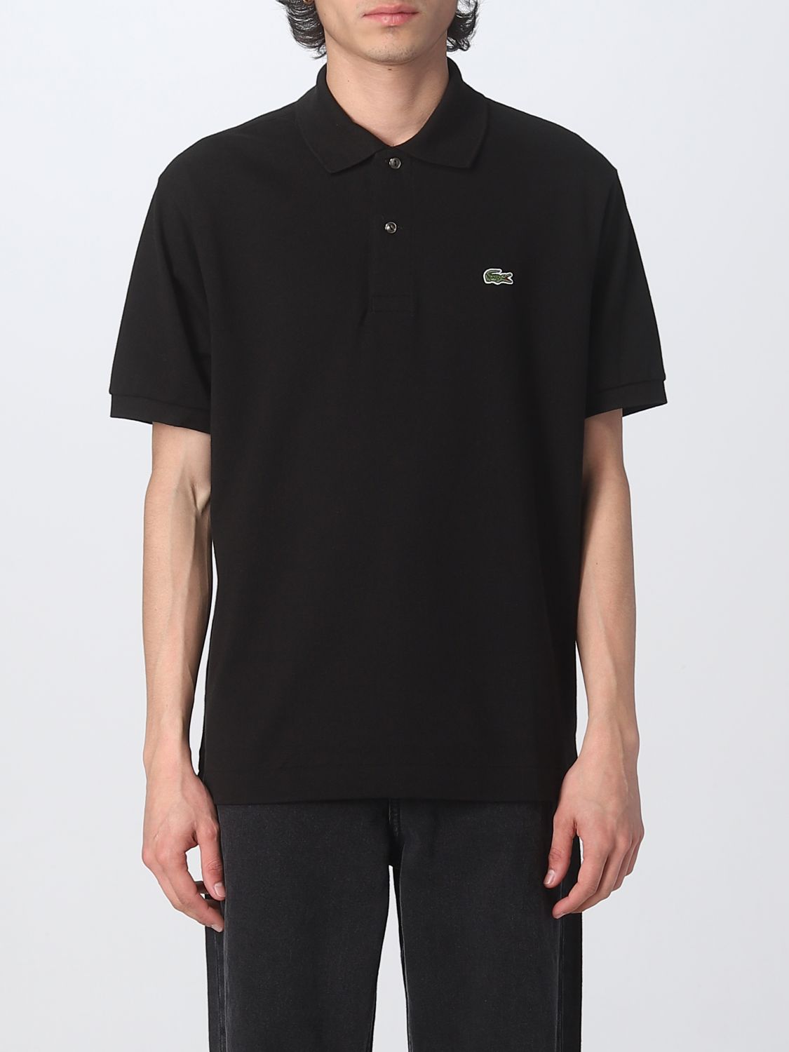 Shop Lacoste Polo Shirt  Men Color Black