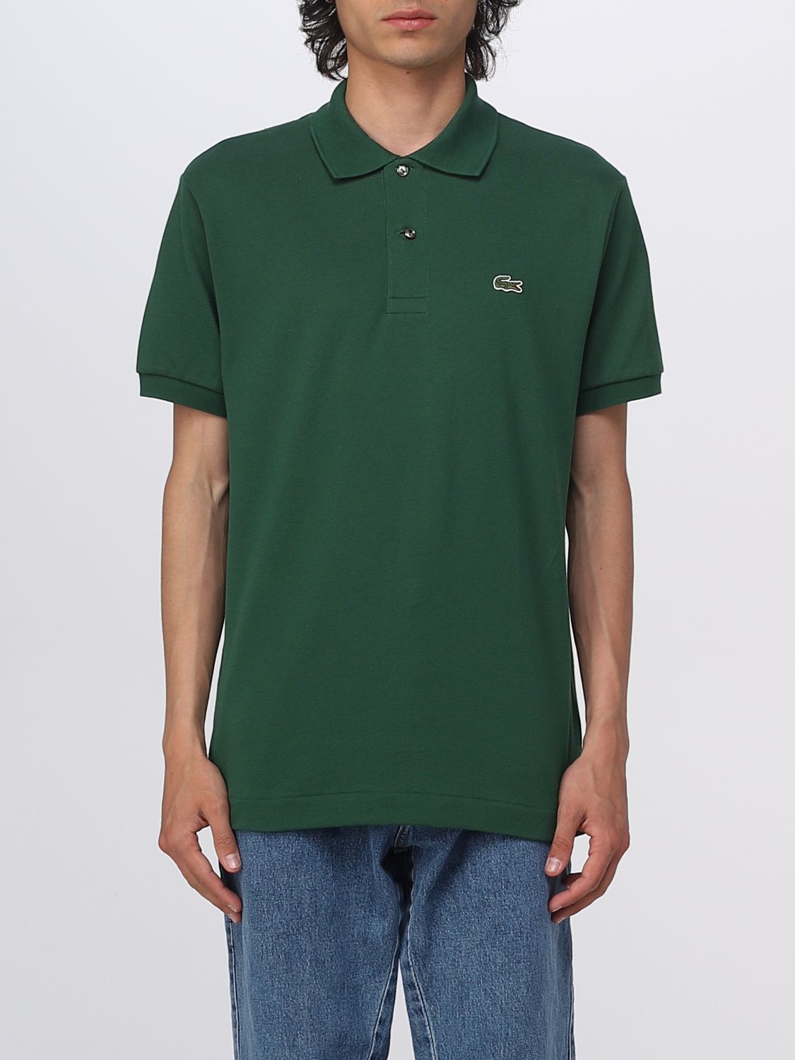 LACOSTE POLO SHIRT LACOSTE MEN COLOR FOREST GREEN,380829075
