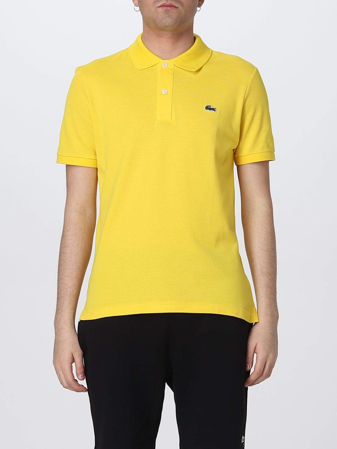 LACOSTE: polo shirt for man - Yellow | Lacoste polo shirt PH4012 online ...