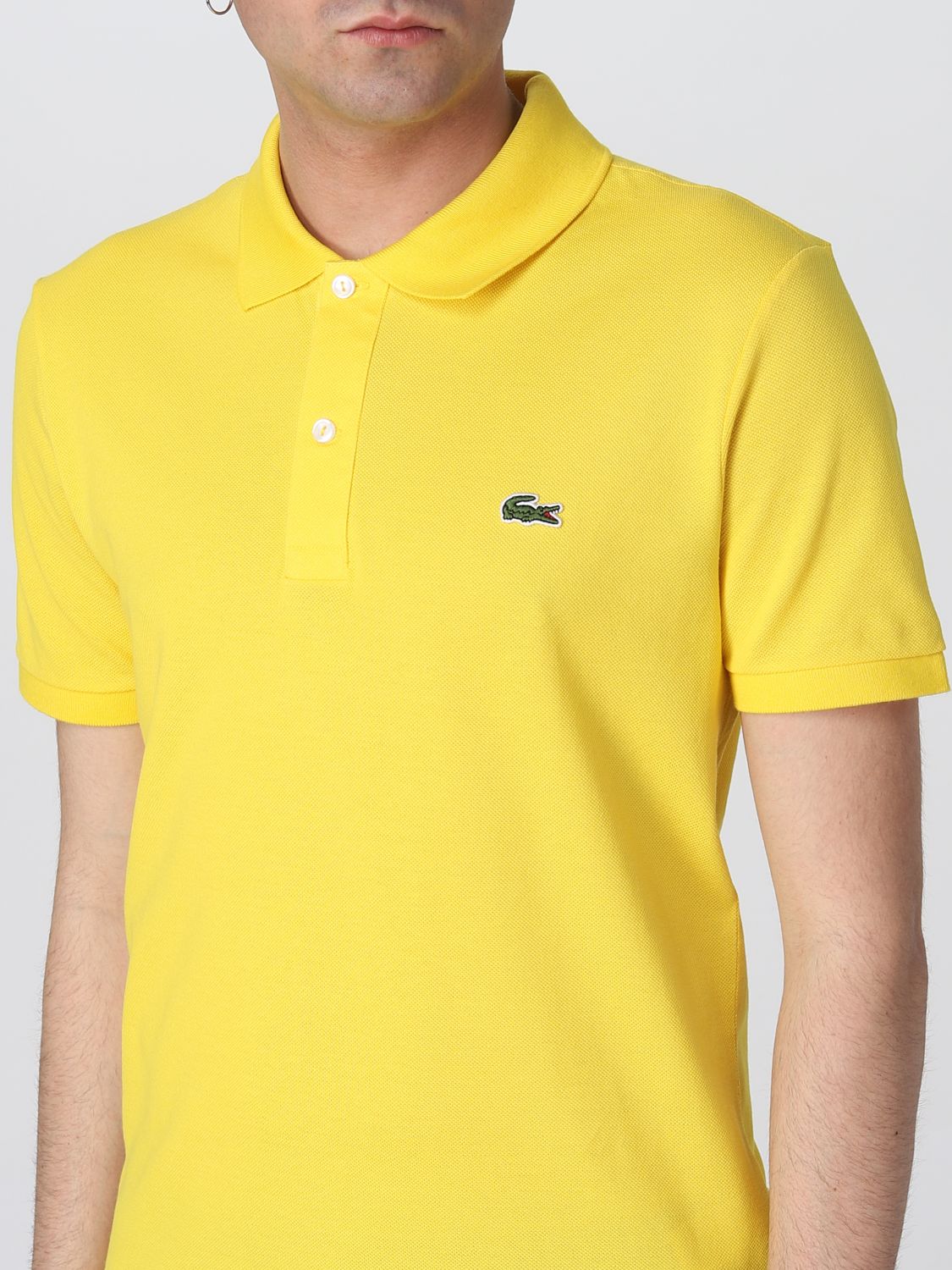 LACOSTE: polo shirt for man - Yellow | Lacoste polo shirt PH4012 online ...