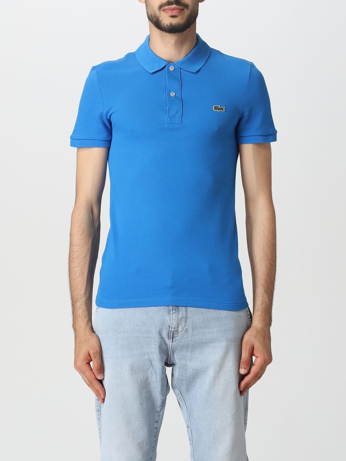 Shop Lacoste Polo Shirt  Men Color Gnawed Blue