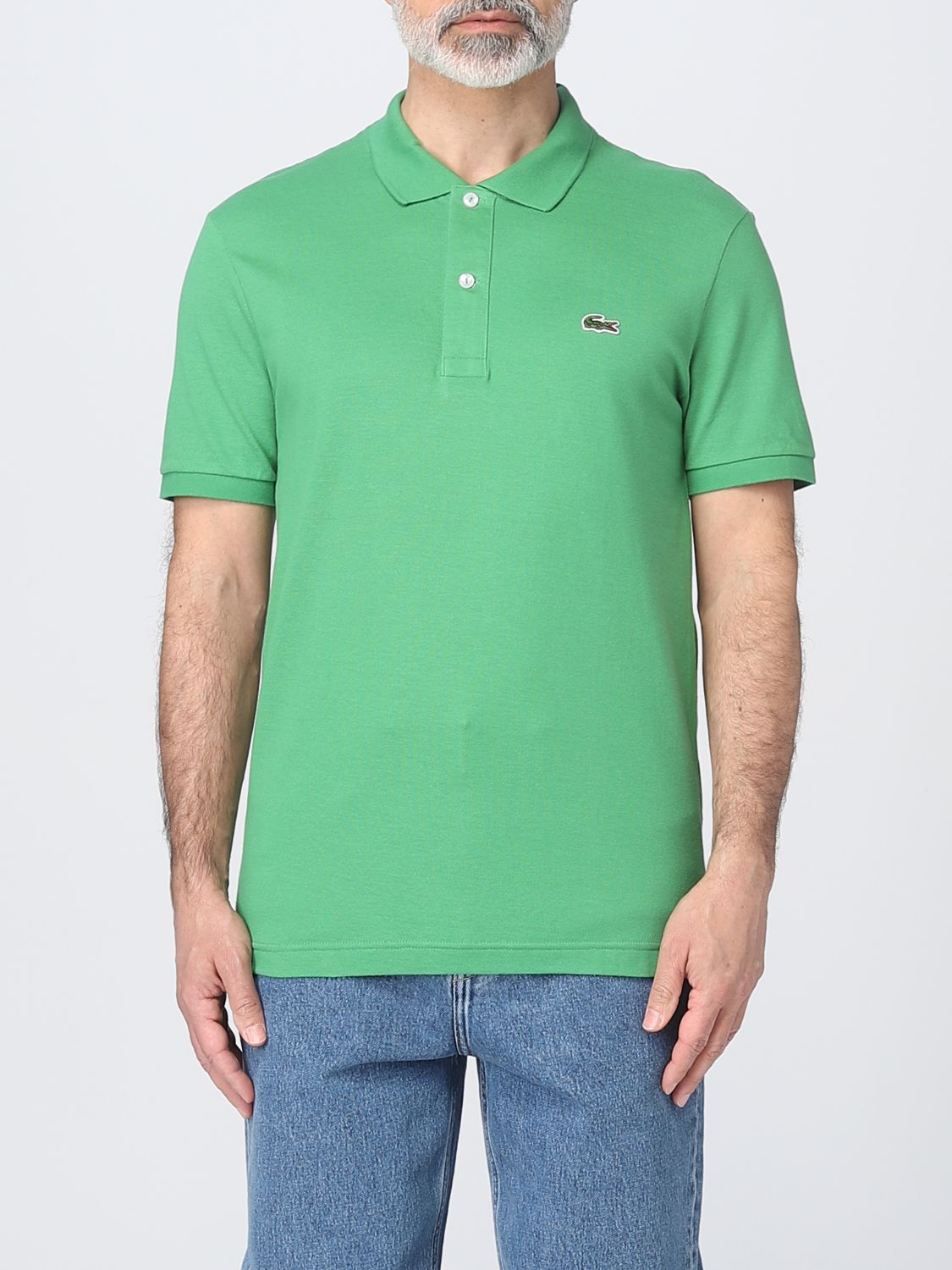 LACOSTE POLO SHIRT LACOSTE MEN COLOR MOSS GREEN,380832069