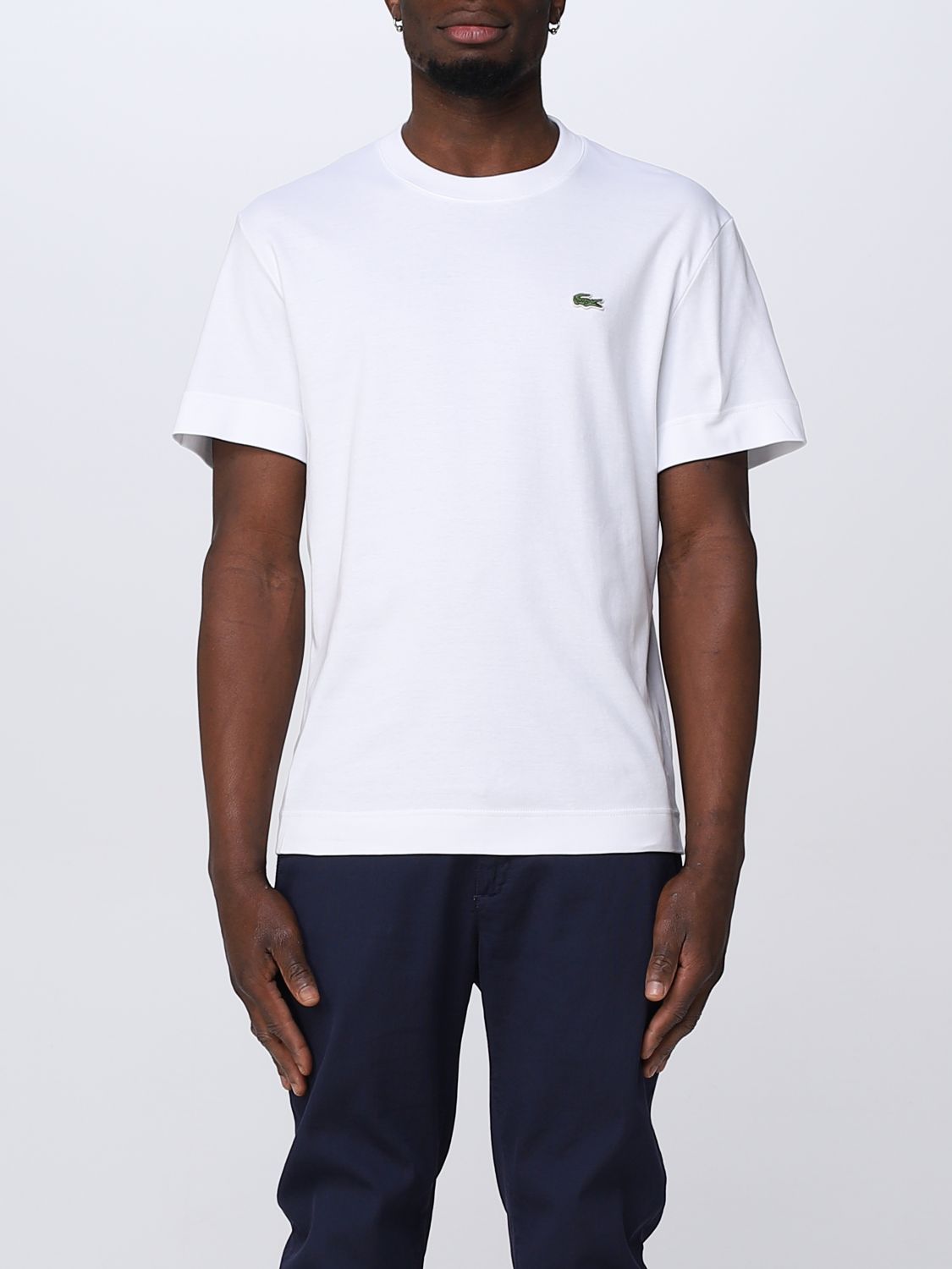 LACOSTE: t-shirt for man - White | Lacoste t-shirt TH1708 online at ...