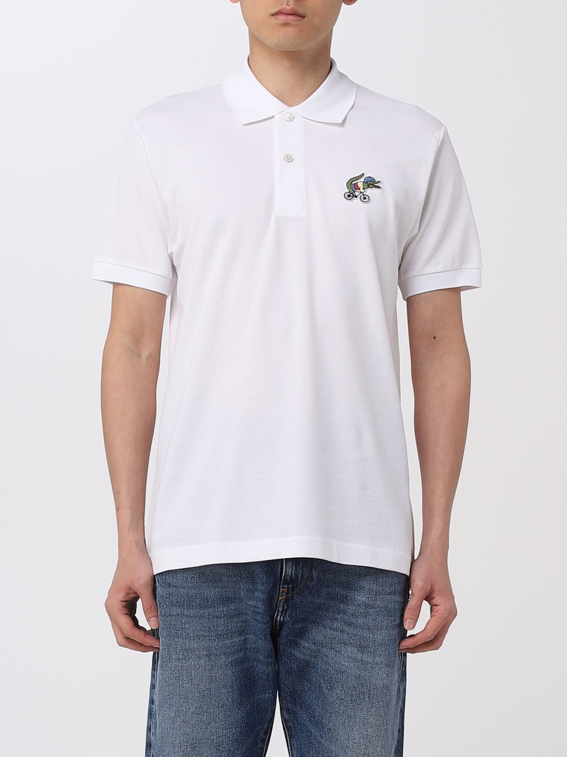 Lacoste X Netflix Outlet: polo shirt for man - White | Lacoste X ...