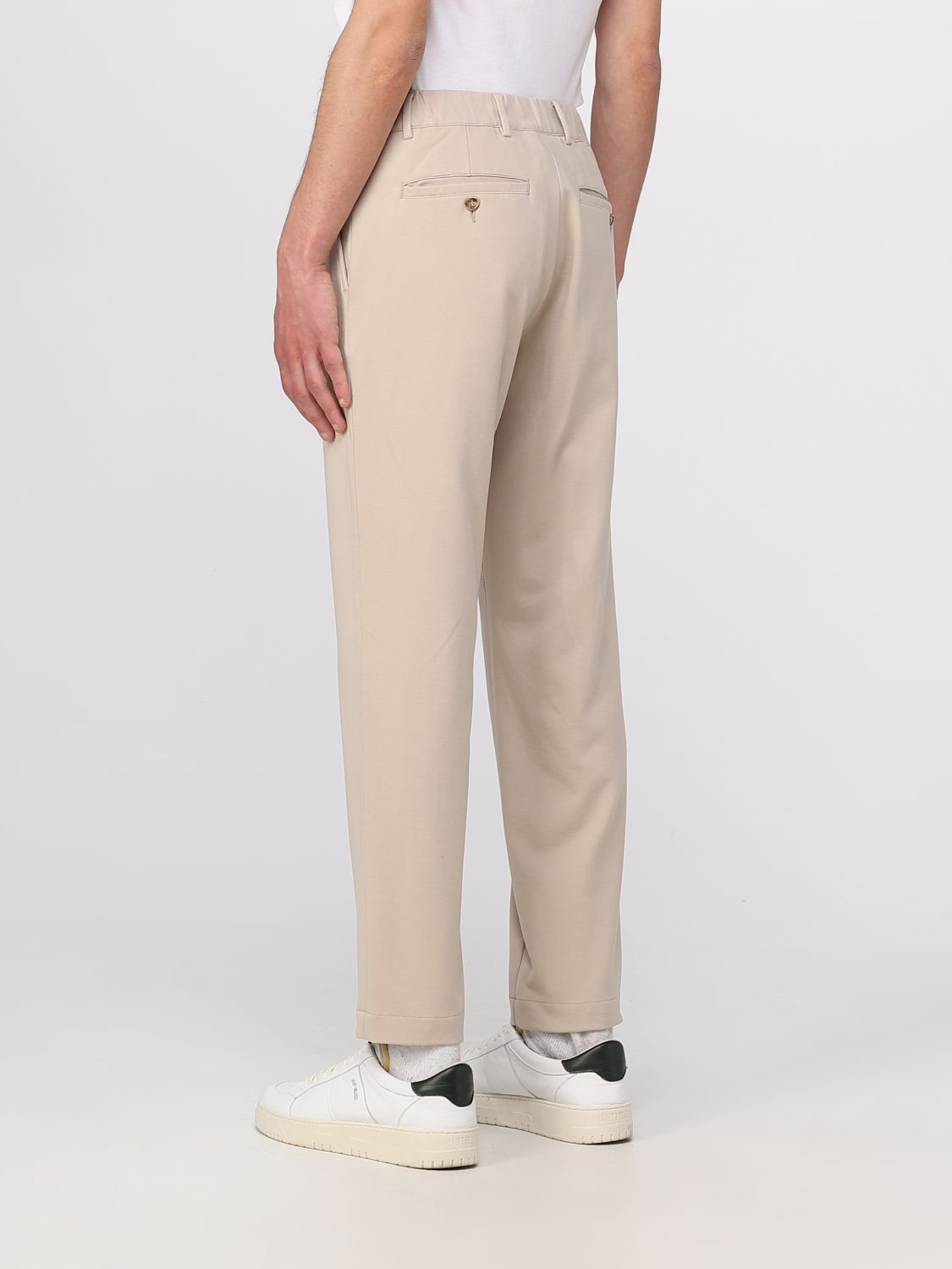 ASOS DESIGN cigarette trousers with elastic waist in textured stripe  ASOS