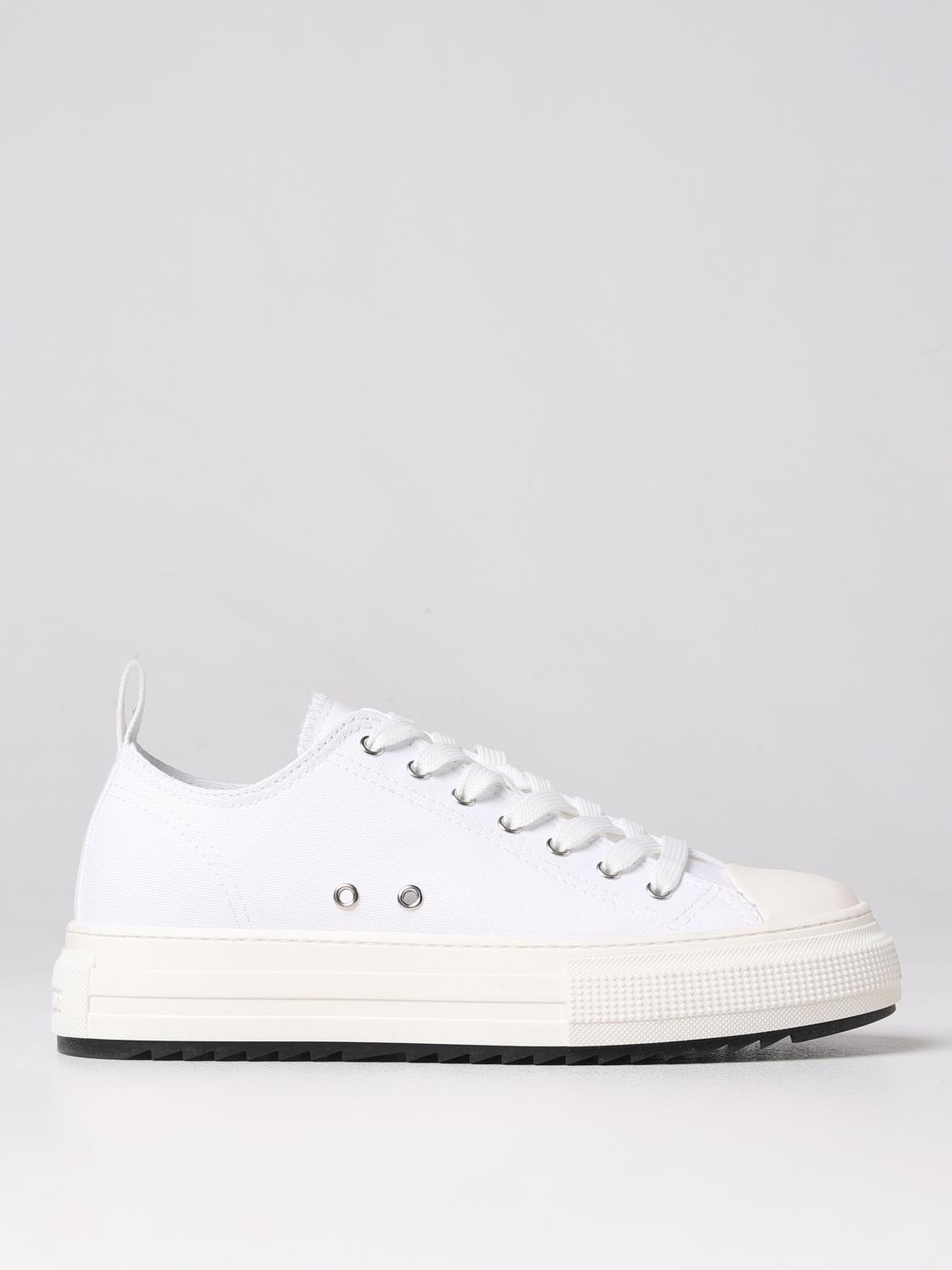 Dsquared2 Man Sneakers White Size 6.5 Textile Fibers In White 1