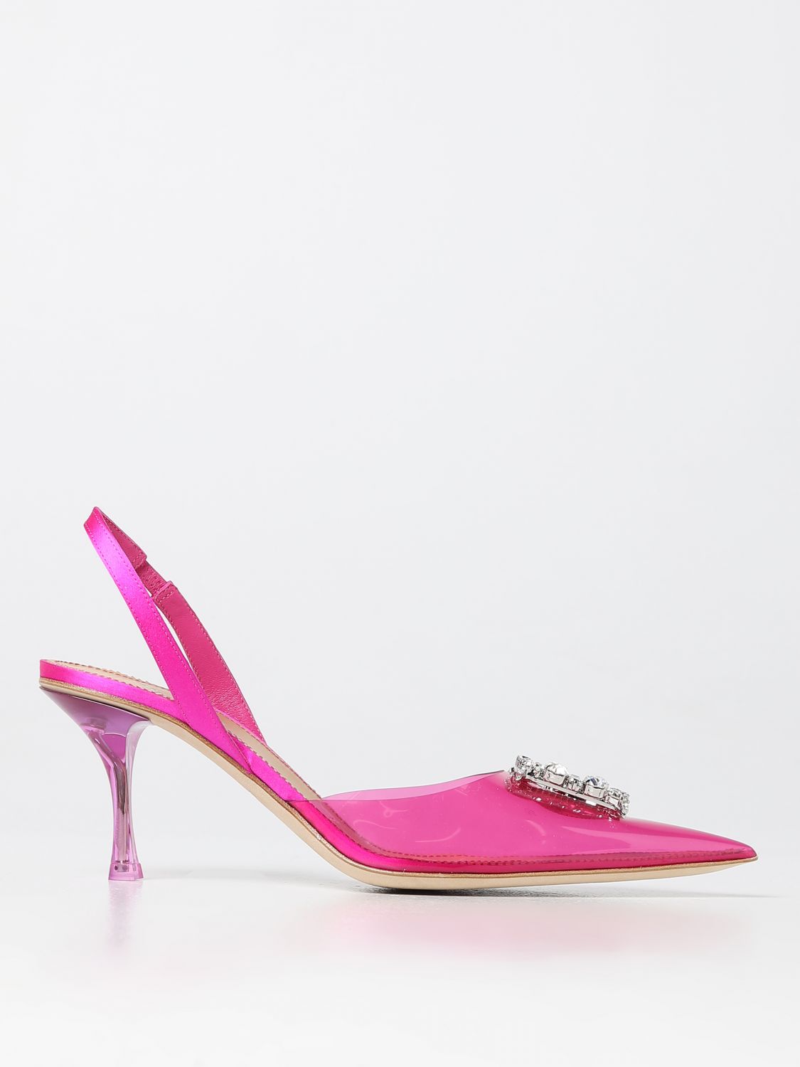 Shop Dsquared2 Slingback In Satin And Pvc In Pink