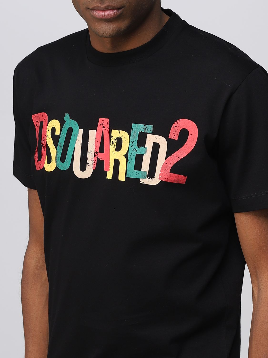 Dsquared2 Outlet: cotton T-shirt - Black | Dsquared2 t-shirt