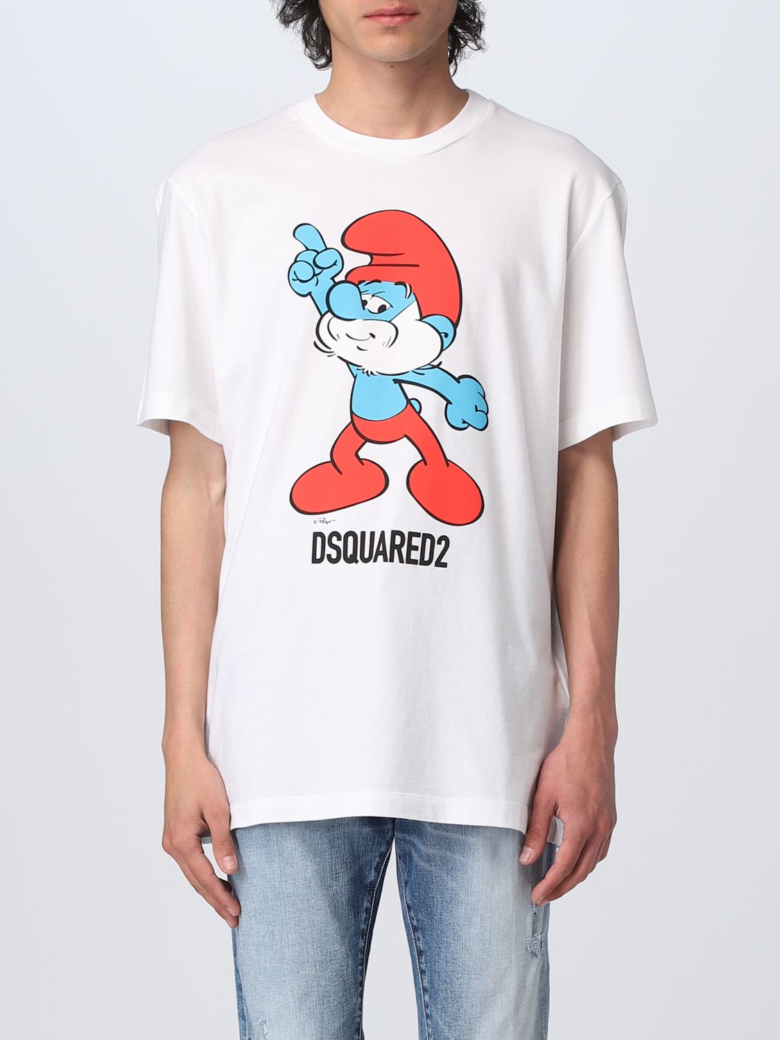 Nodig hebben idioom spiegel DSQUARED2: t-shirt for man - White | Dsquared2 t-shirt S78GD0091S24558  online on GIGLIO.COM