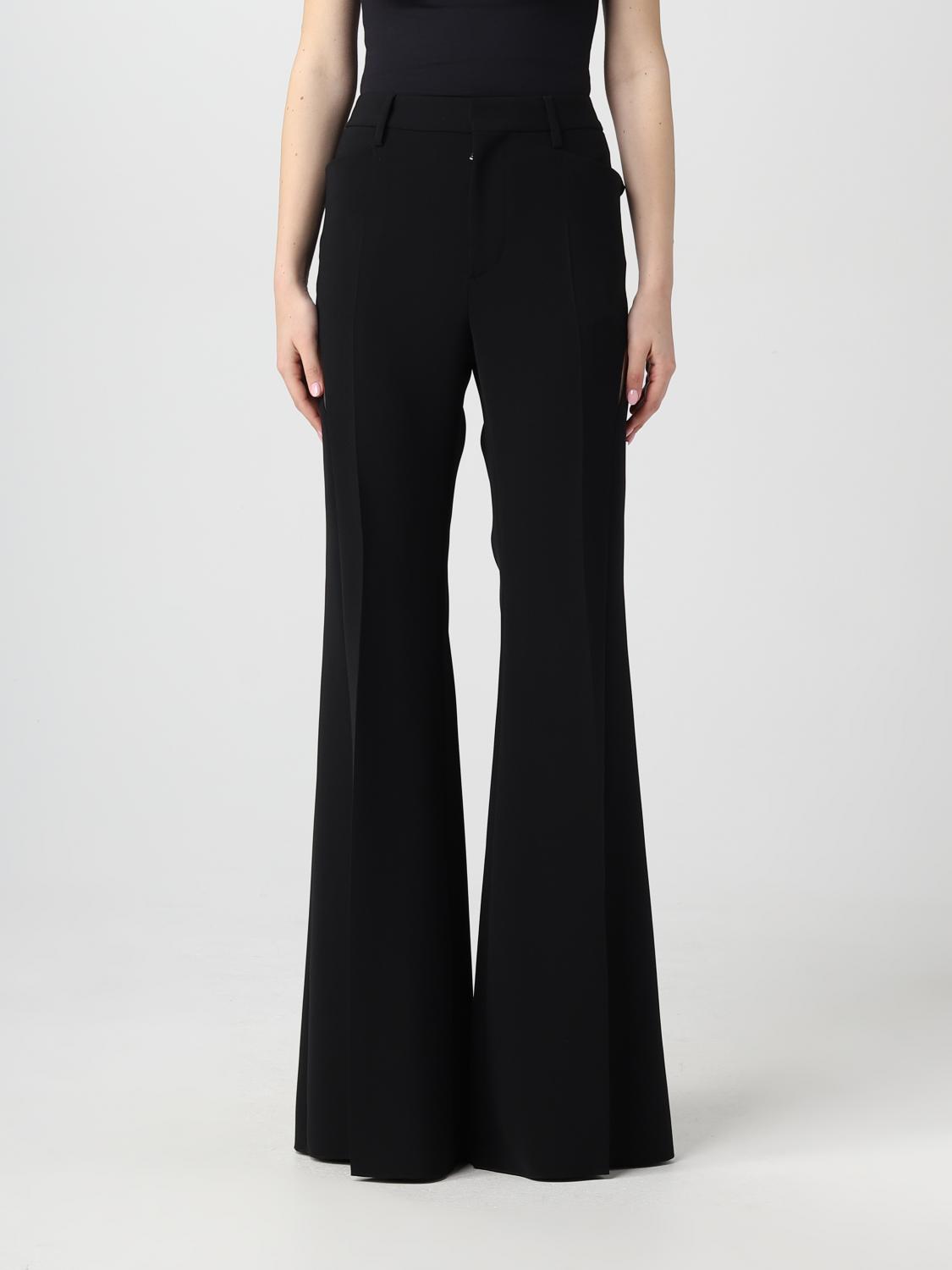 Dsquared2 Wool Blend High Rise Trousers In Black