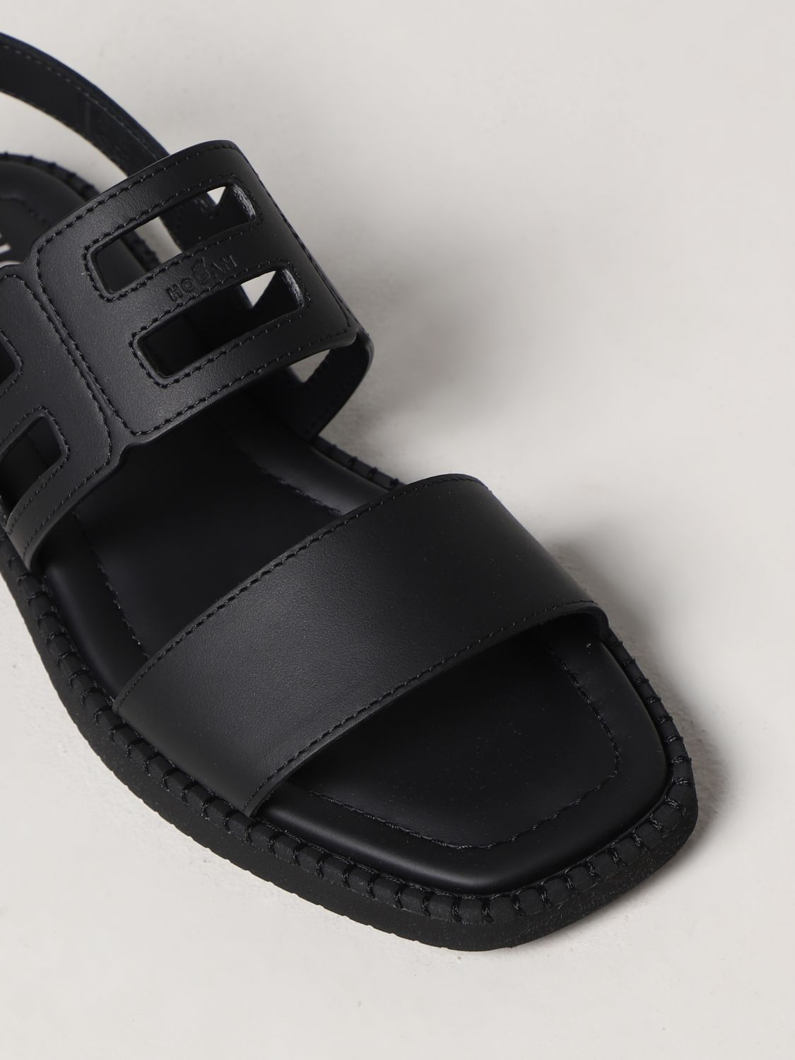 Flat sandals Hogan: Hogan flat sandals for woman black 4