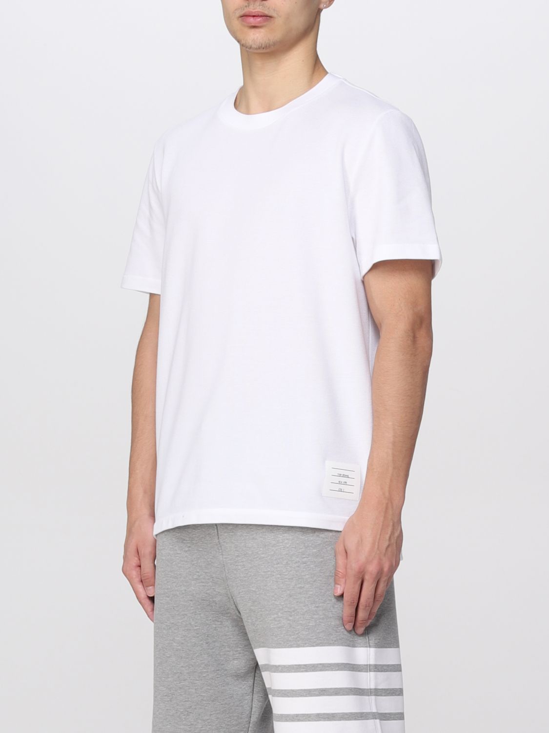 THOM BROWNE: Camiseta para hombre, Blanco | Camiseta Thom Browne MJS056A00050 en línea GIGLIO.COM