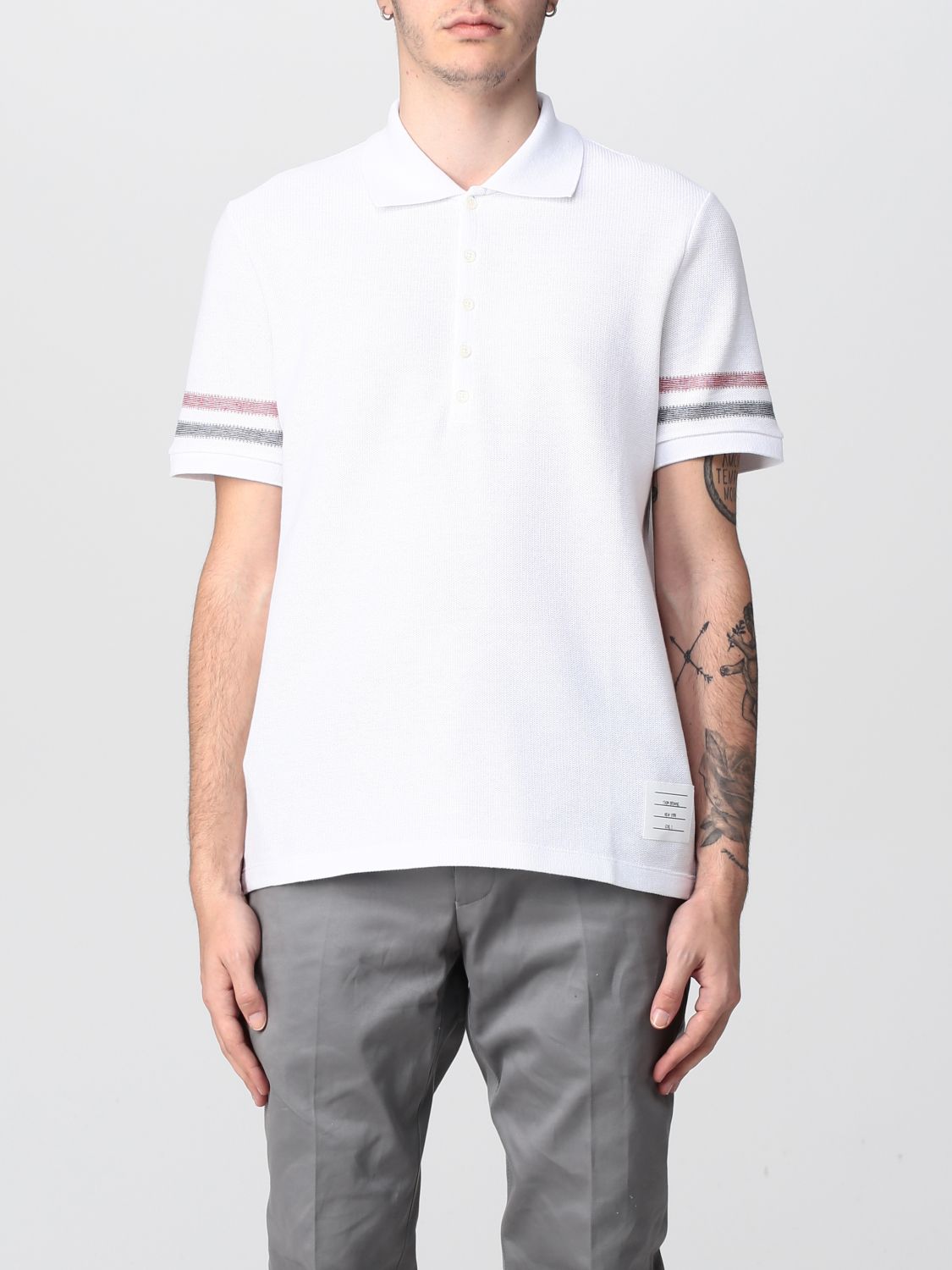 Thom Browne Polo Shirt In Cotton In White