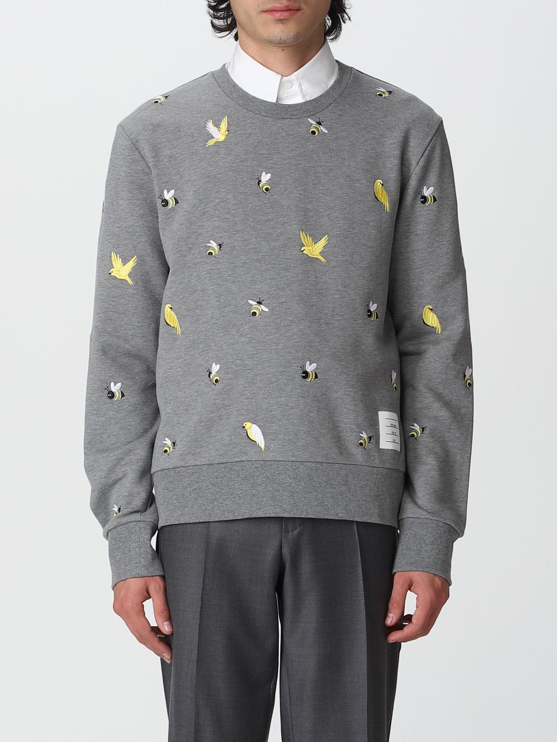 Thom Browne Sweatshirt Mit Stickerei In Grey