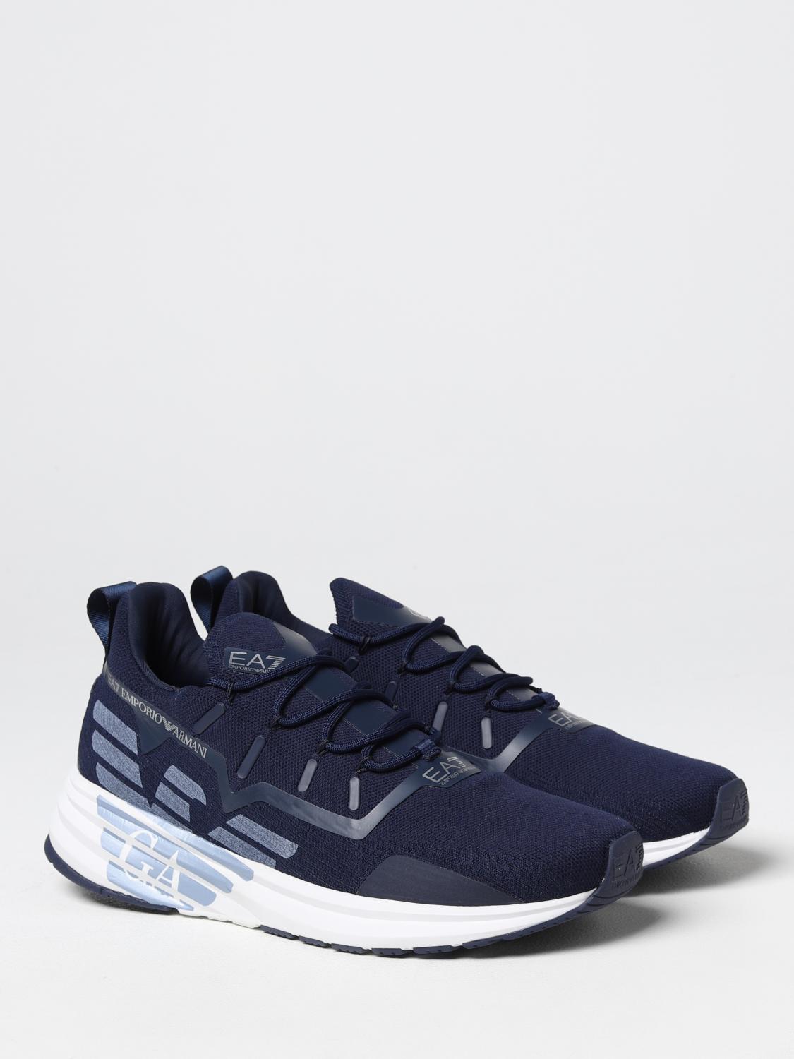 EA7: sneakers for man - Blue | Ea7 sneakers X8X130XK309 online on ...