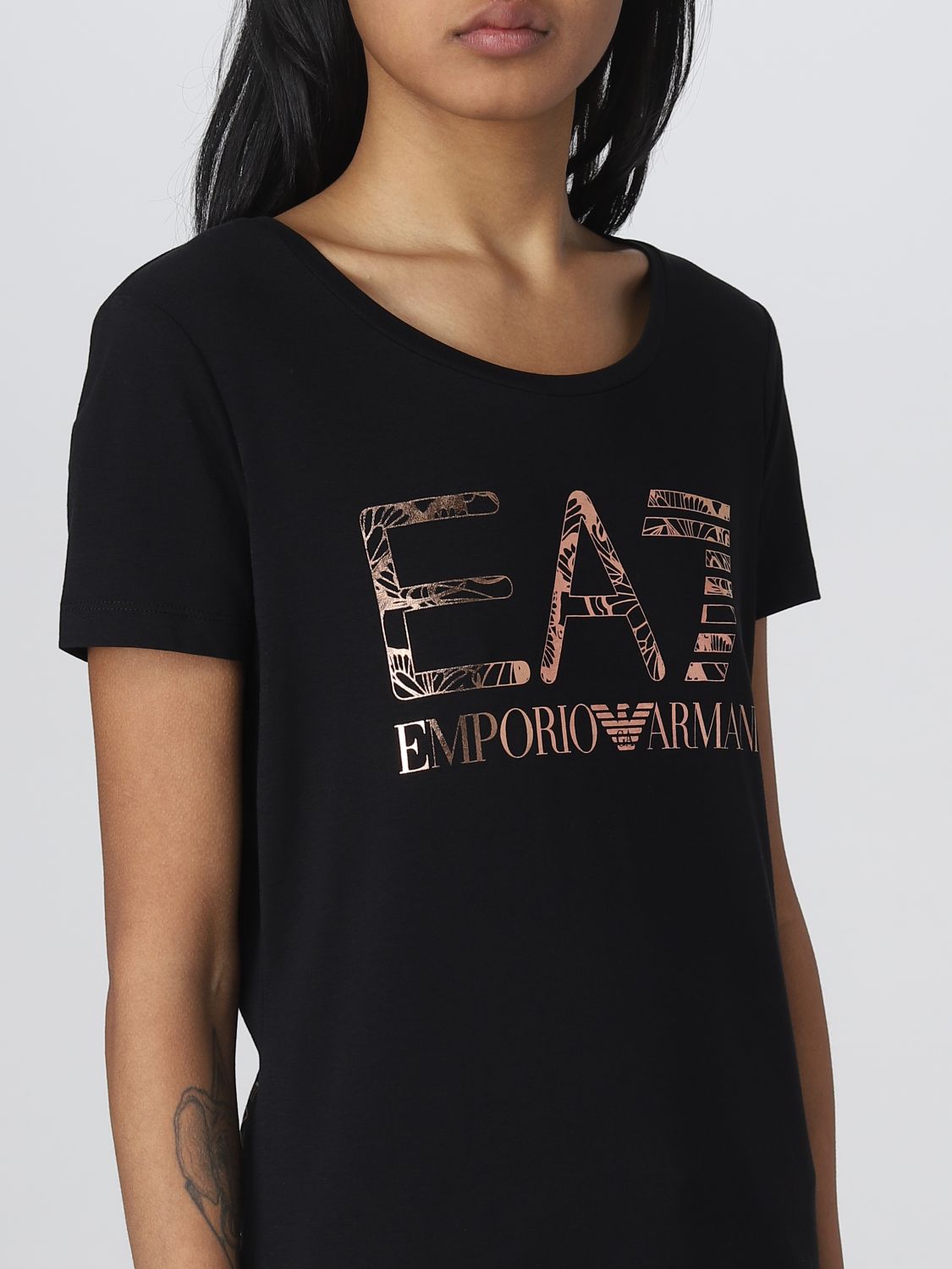 EA7: t-shirt woman - Black | Ea7 3RTT17TJDZZ online on GIGLIO.COM