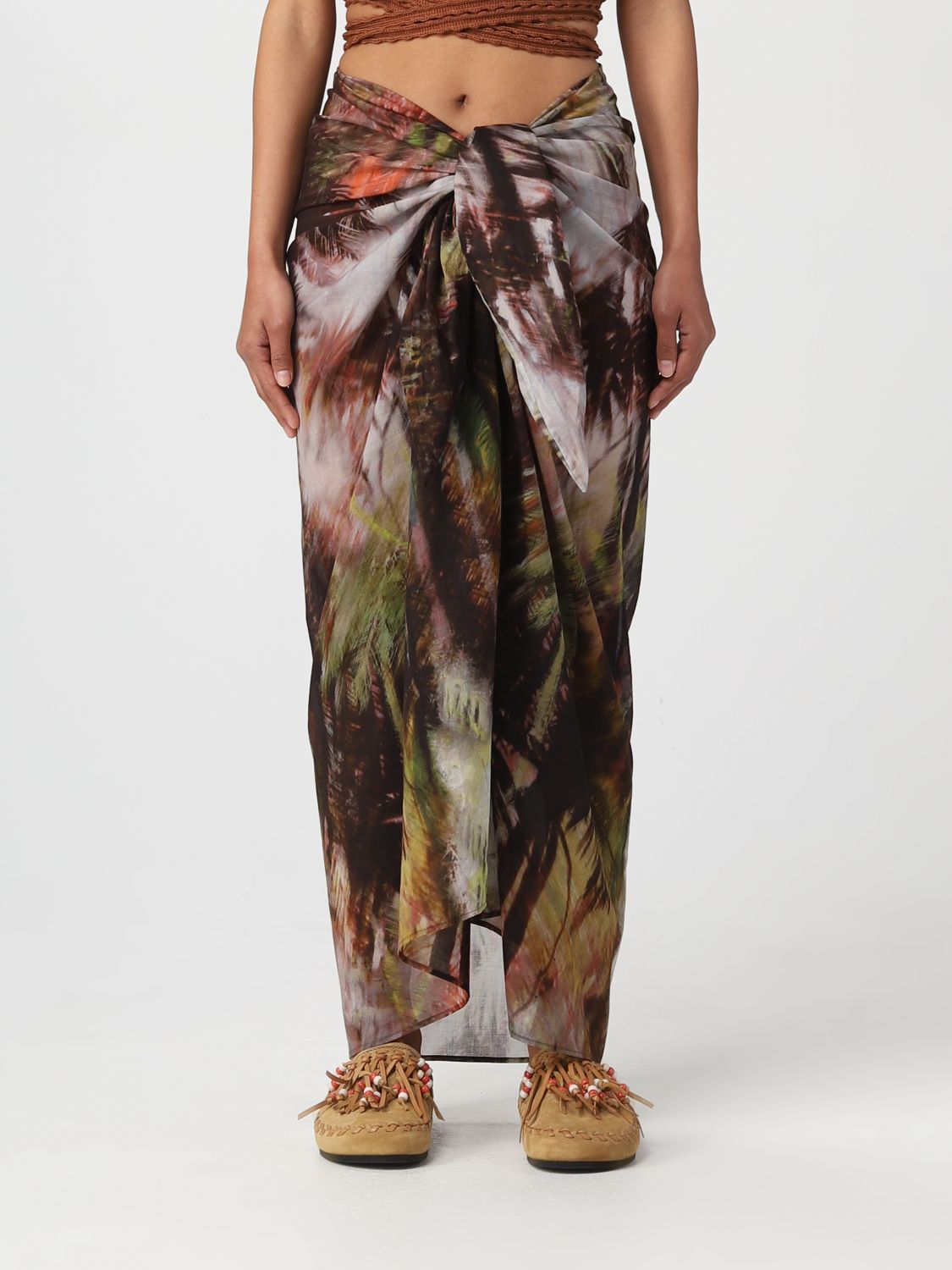 Alanui Tropical Madness-print Wrap Skirt In Multicolor