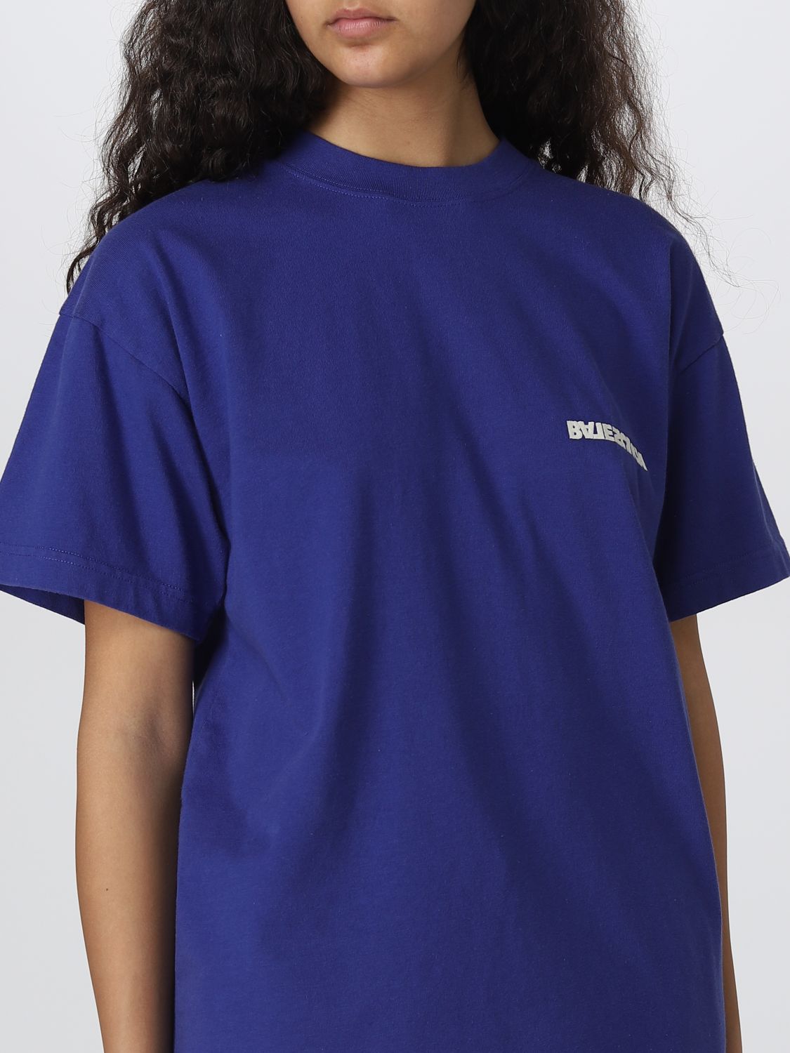 Camiseta para Azul Oscuro | Camiseta Balenciaga 612965TLVB3 en línea en GIGLIO.COM