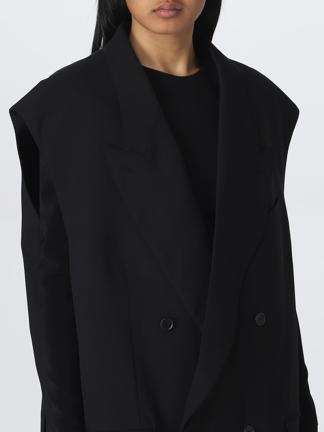 BALENCIAGA: blazer for woman - Black | Balenciaga blazer 725198TNT11 ...
