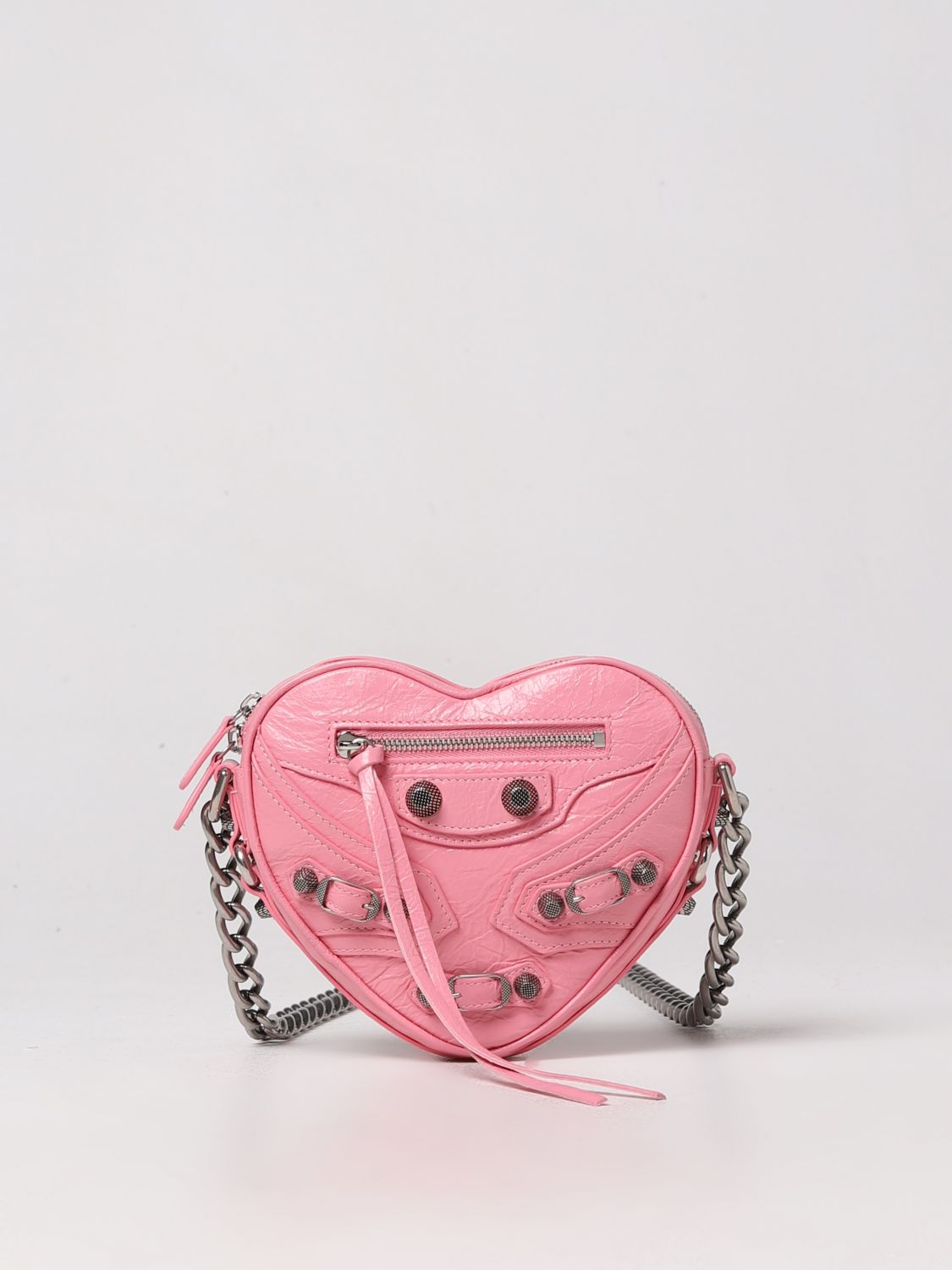 Womens Le Cagole Heart Mini Bag in Pink  Balenciaga US