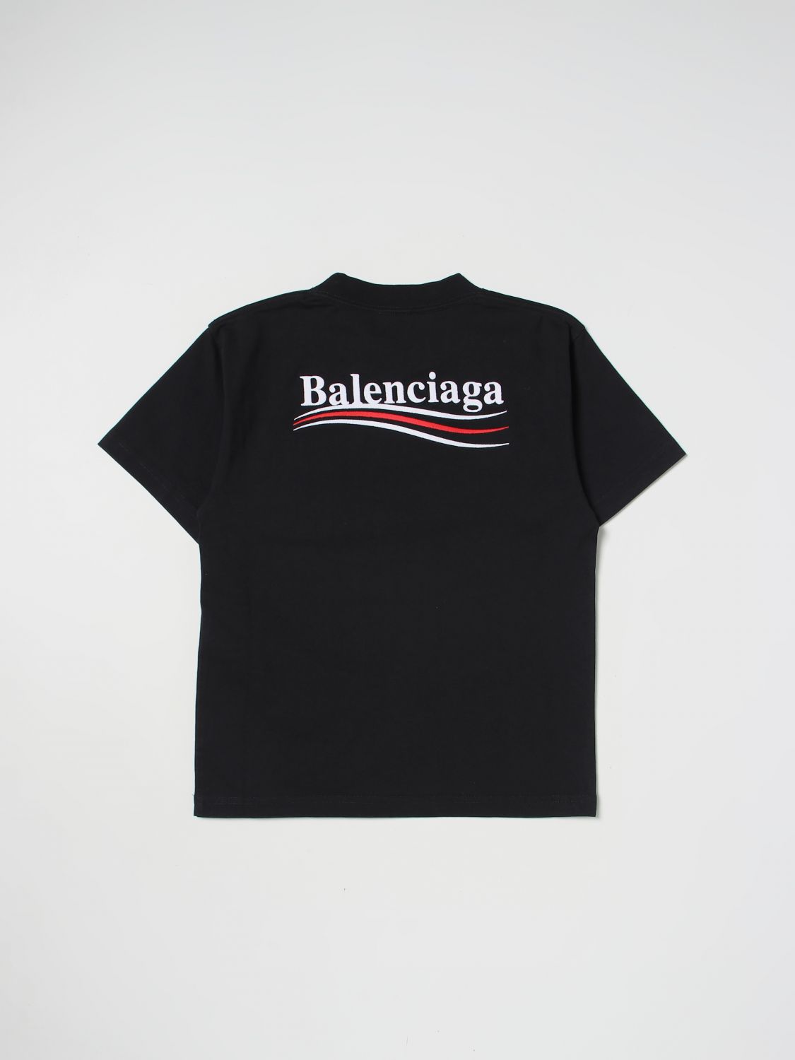 Logo Cotton Jersey T Shirt in Beige  Balenciaga  Mytheresa