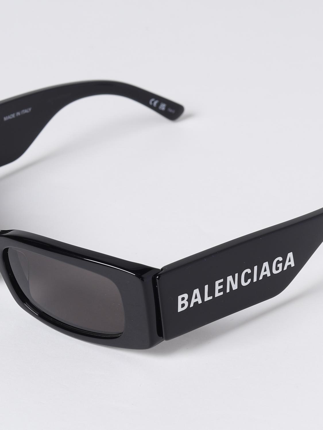 Occhiali da sole Balenciaga: Occhiali da sole Max Rectangle Balenciaga in acetato nero 4