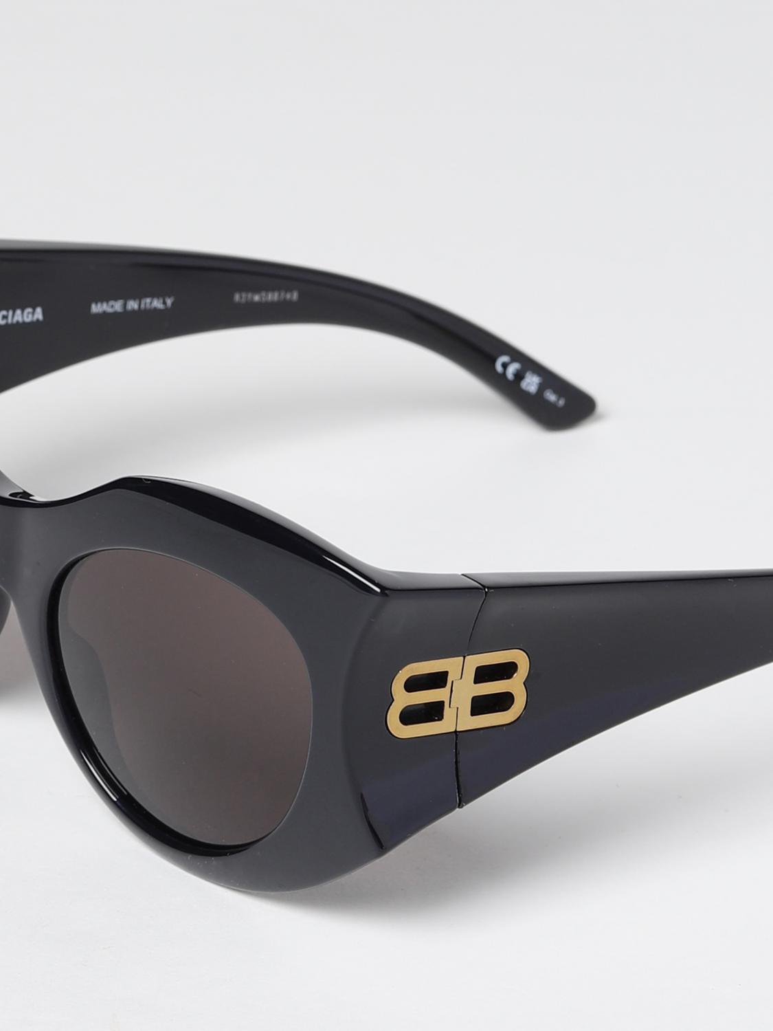 BALENCIAGA Hourglass sunglasses in acetate Black Balenciaga