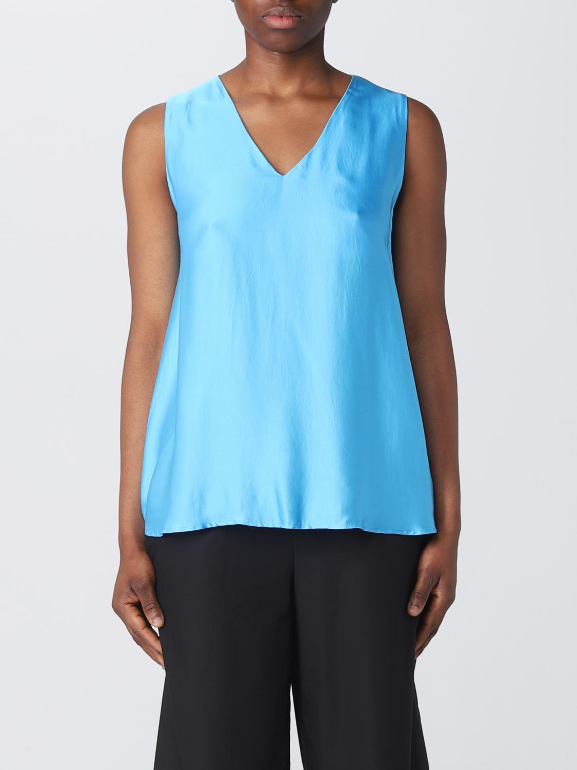 Manila Grace Top Woman Color Turquoise In Turquoise