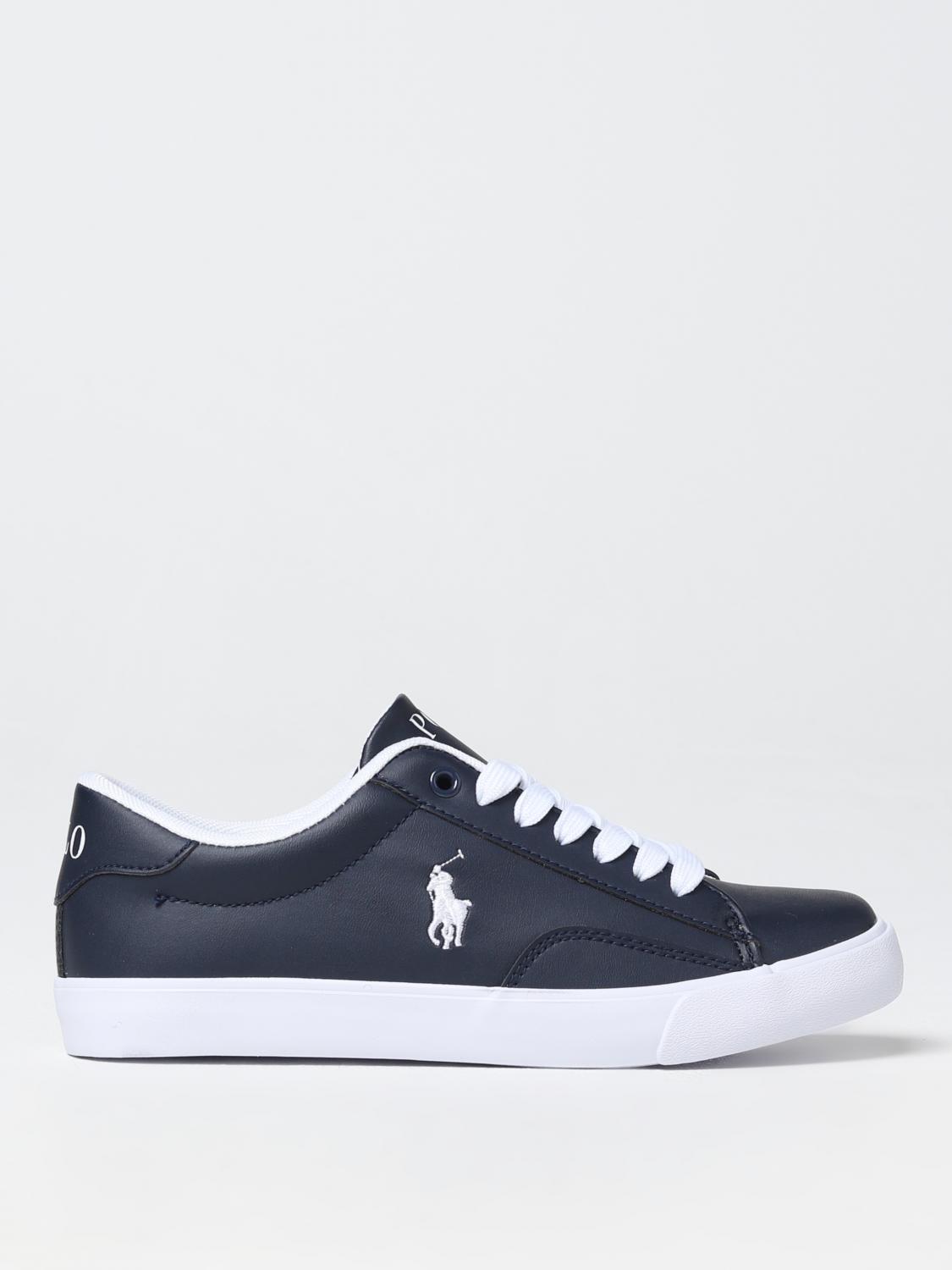 Shop Polo Ralph Lauren Sneakers  Kids Color Navy In 海军蓝