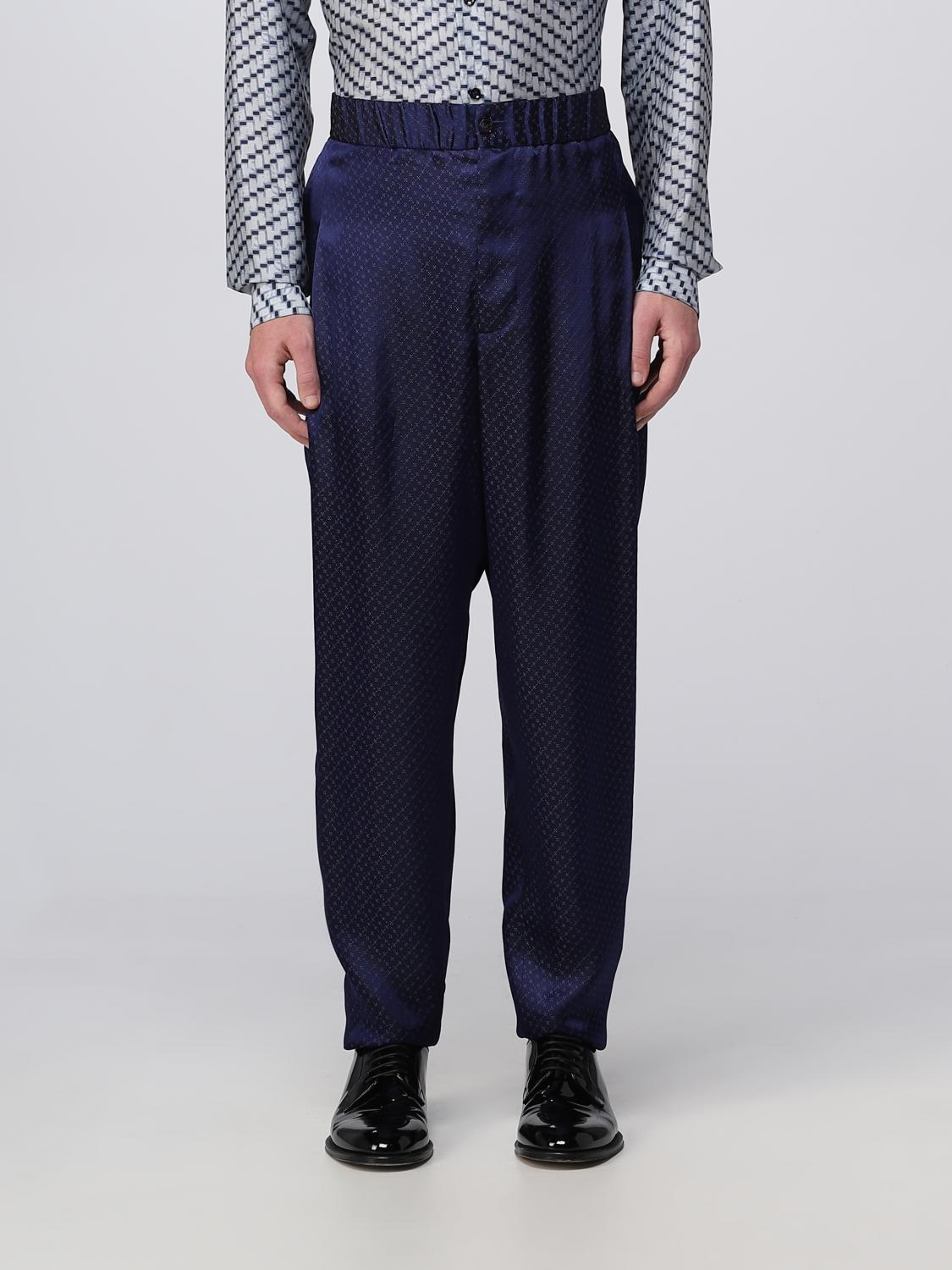 GIORGIO ARMANI: pants for man - Blue | Giorgio Armani pants ...