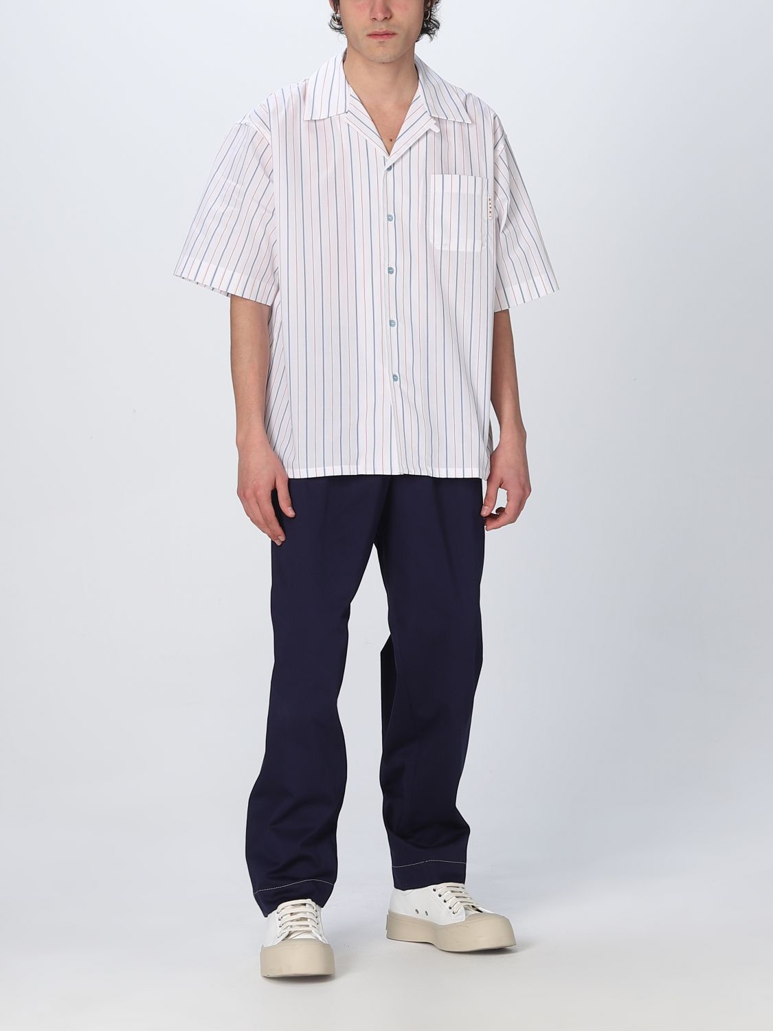 MARNI: pants for man - Navy | Marni pants PUMU0017A2UTC084 online on ...