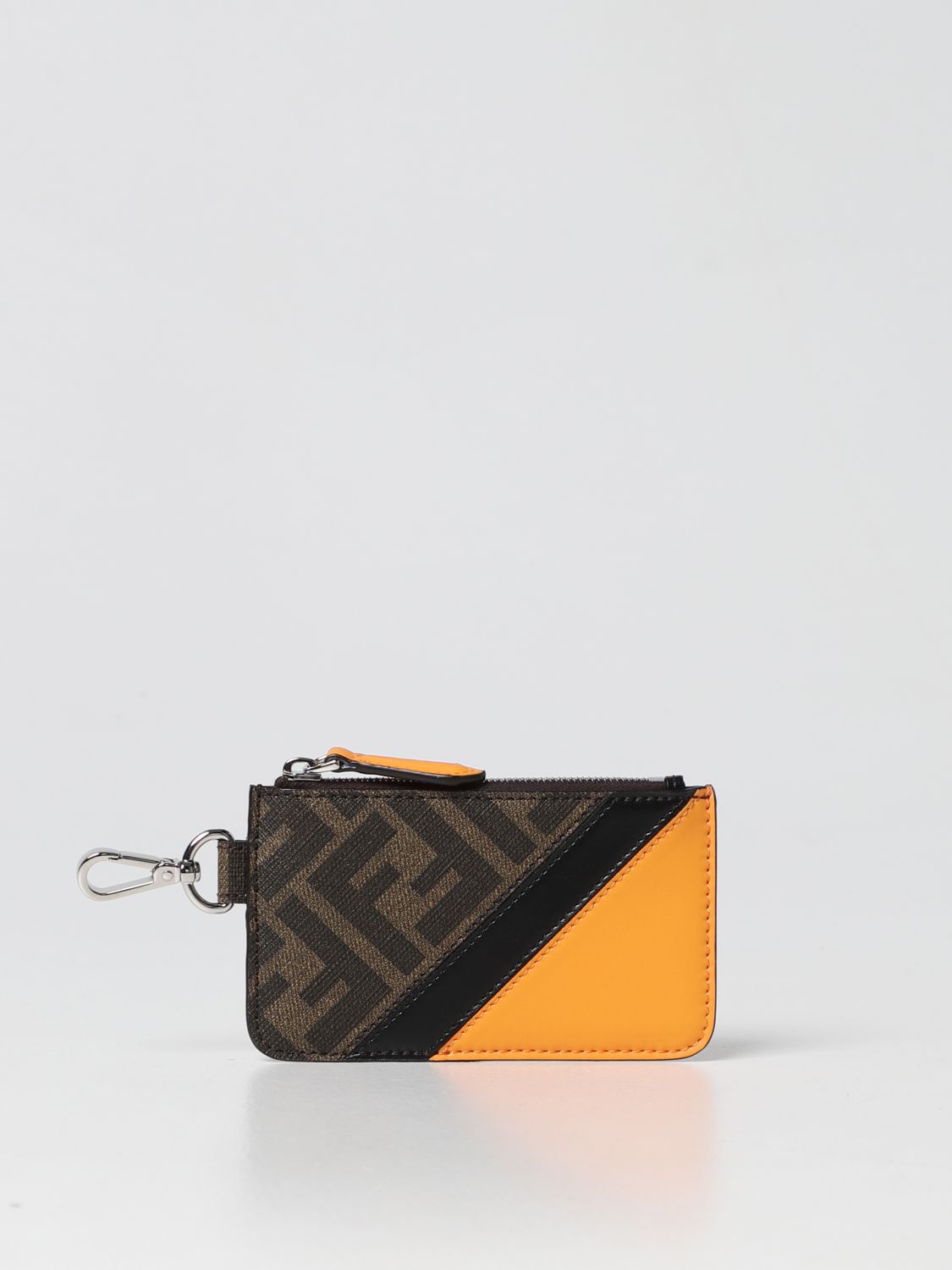 generatie censuur presentatie FENDI: wallet in coated cotton and leather - Tobacco | Fendi wallet  7M0343A9XS online on GIGLIO.COM