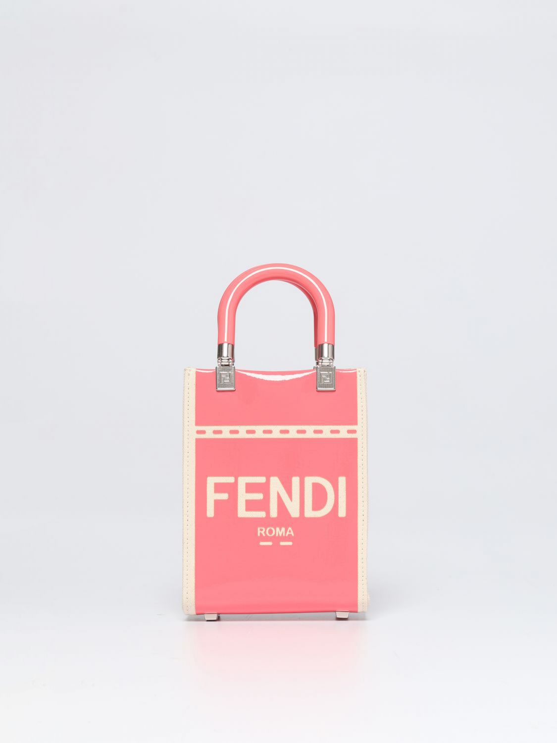 Mini Sunshine Shopper - Pink leather mini-bag