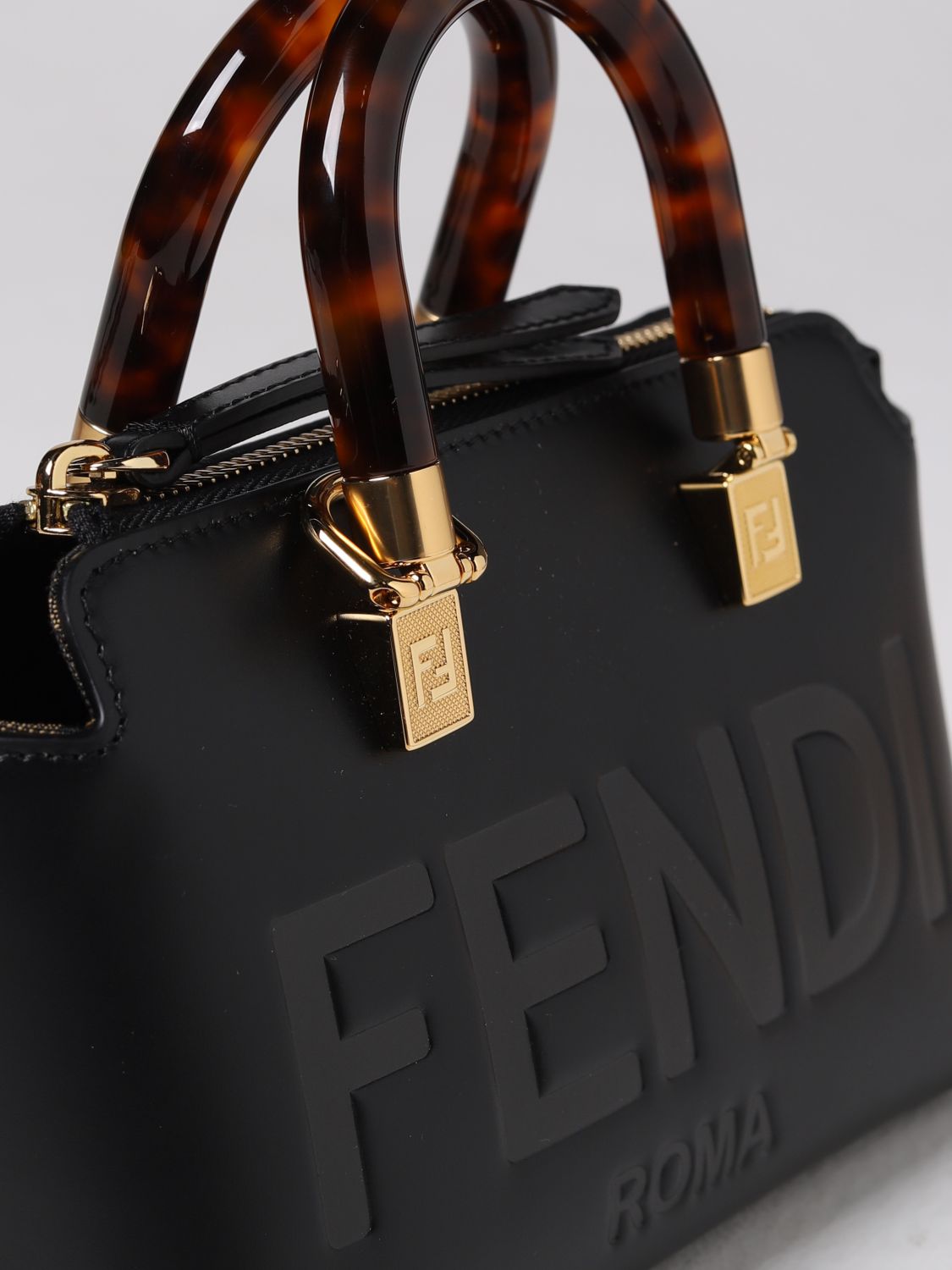 FENDI: mini bag for woman - Dove Grey  Fendi mini bag 8BS067ABVL online at