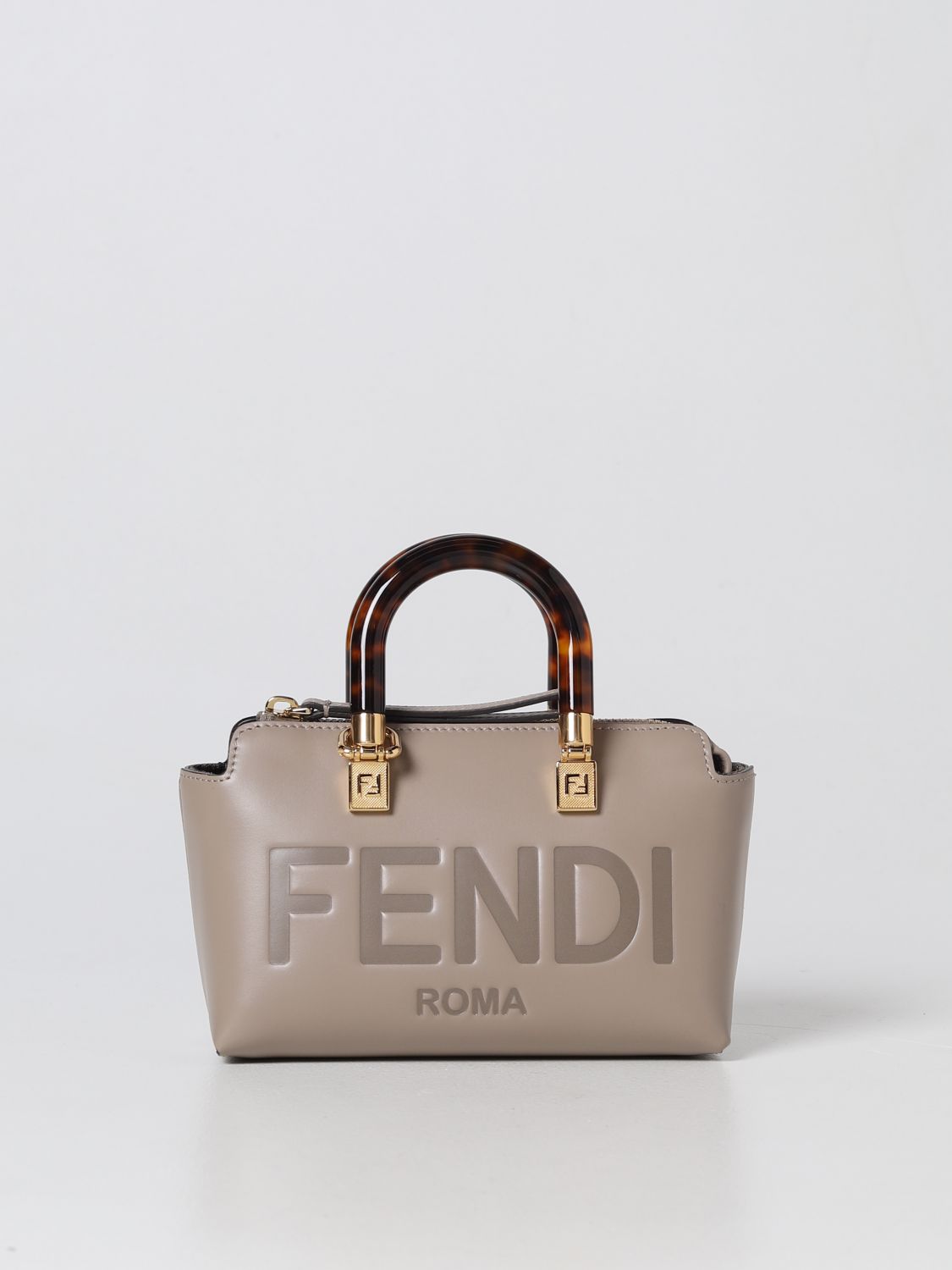 FENDI: By The Way bag in smooth leather - Dove Grey | Fendi mini