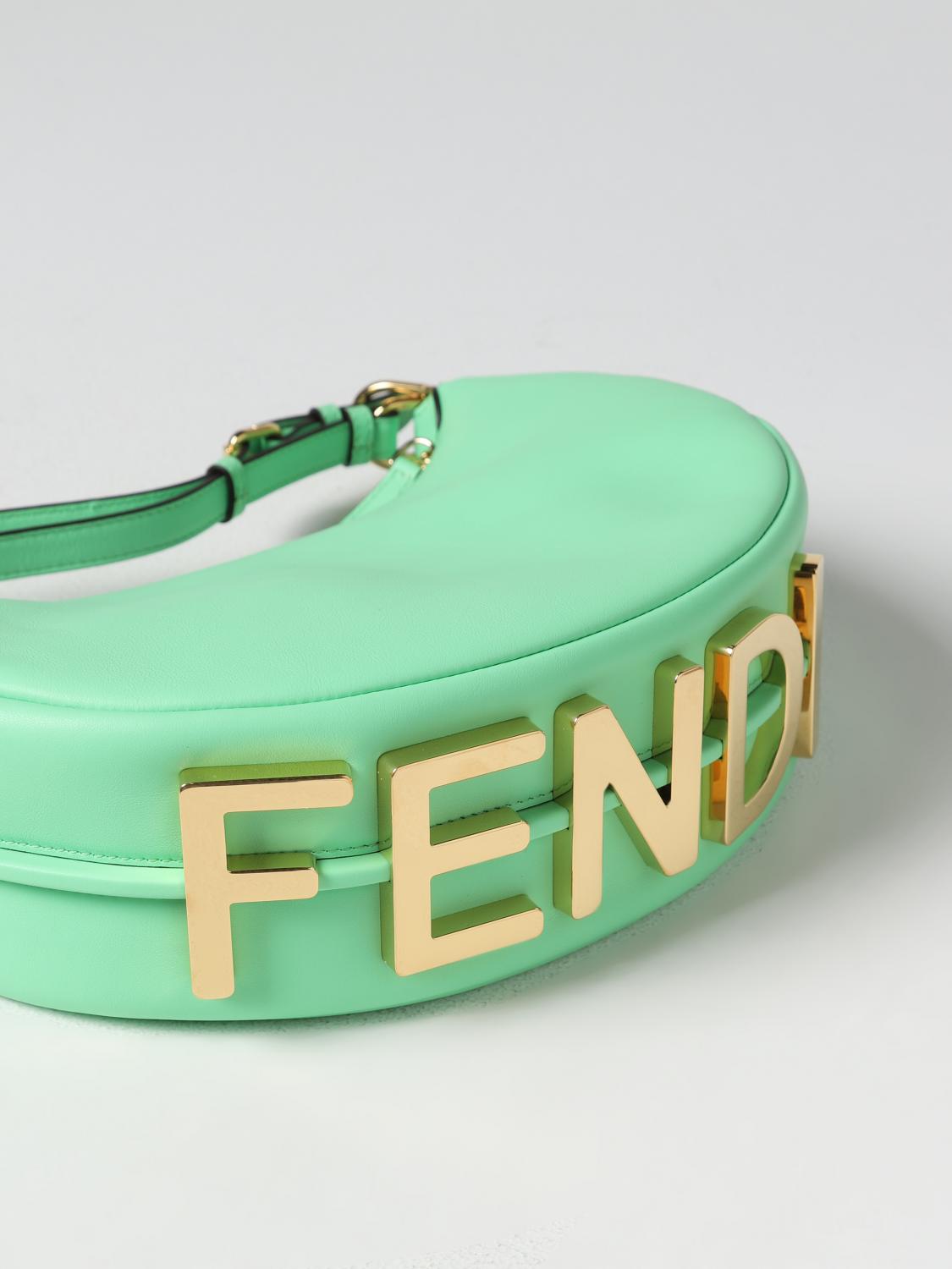 Baguette - Mint green nappa leather bag, Fendi